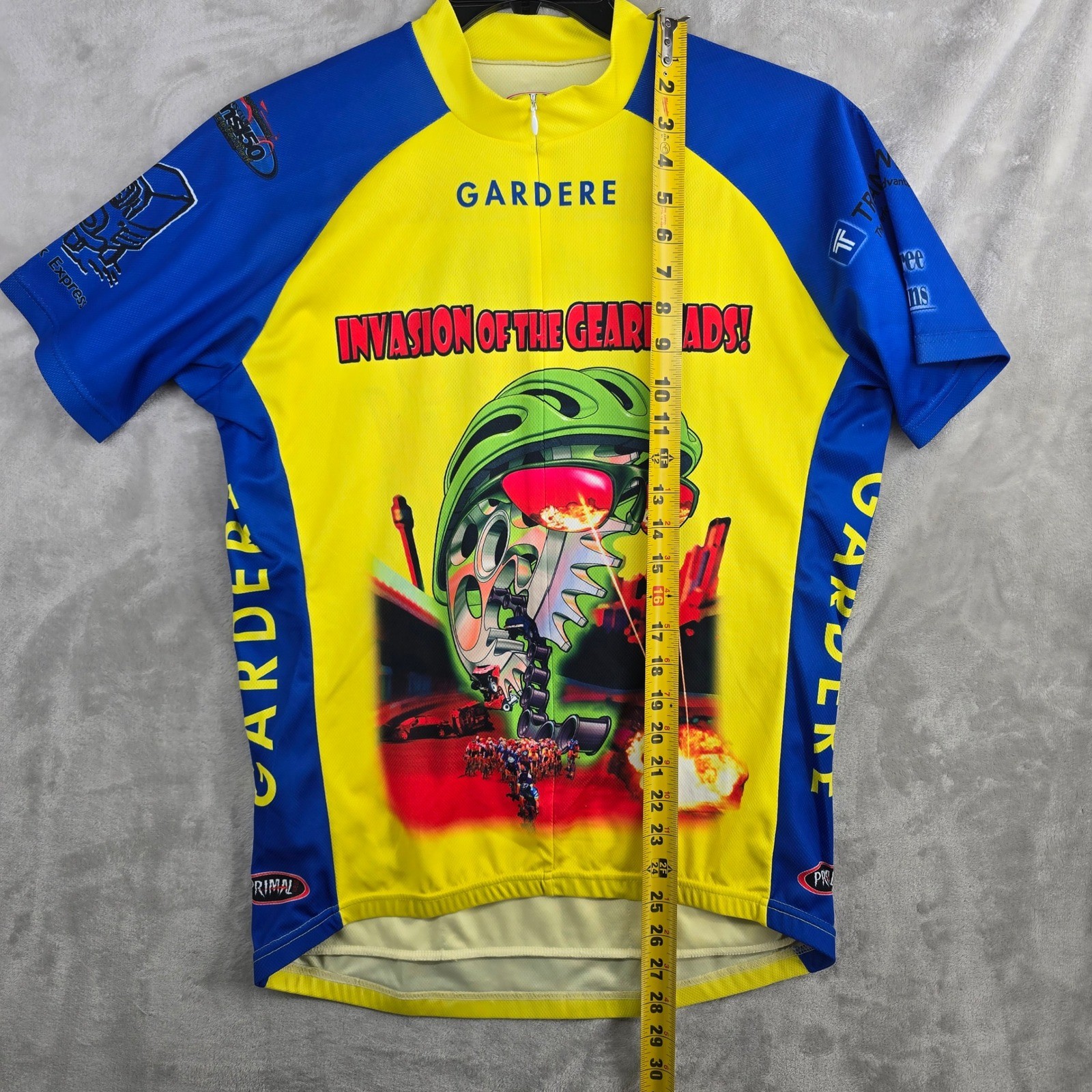Primal Gardere Mens Cycling Jersey Short Sleeve Invasion Gearheads Graphic Large