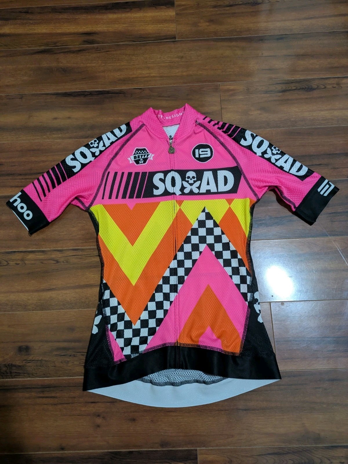 Betty Designs Race Fit Cycling Jersey Full Zip Pinks Womans XS