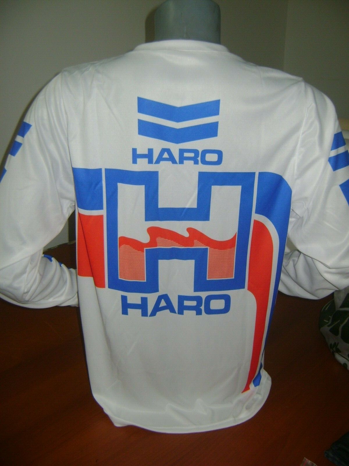 HARO OLD SCHOOL BIKE JERSEY CLASSIC BMX JERSEY RACE BIKE SHIRT BMX RED BLUE M