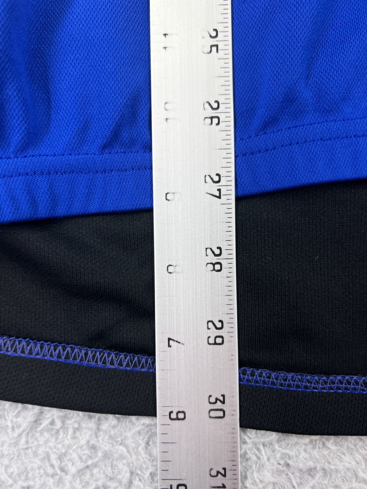 Karrimor Cycling Jersey Mens Large Blue Black Rear Pockets 100% Polyester