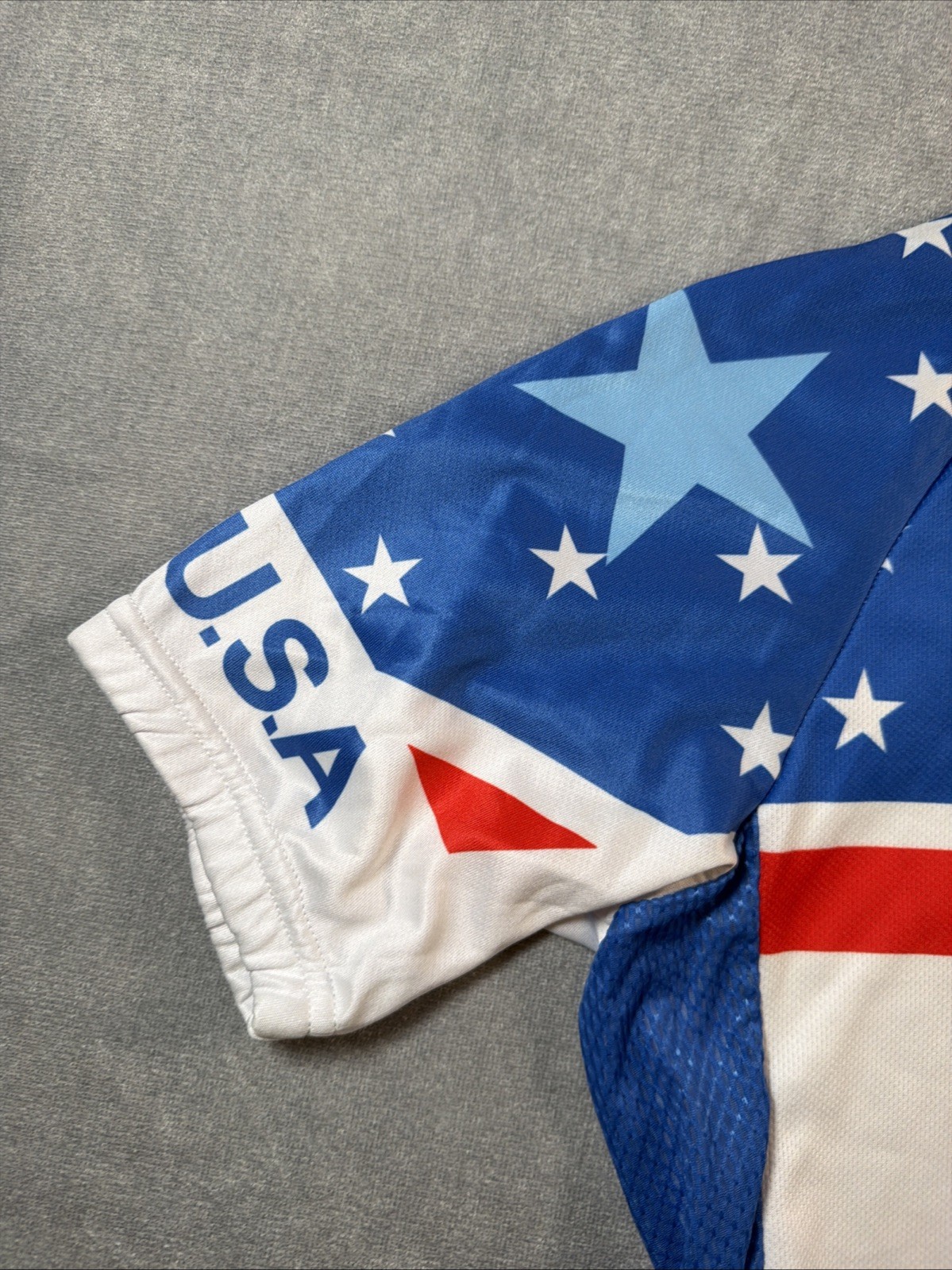 *USA American Flag USA Full Zip Cycling Biking Jersey Size M