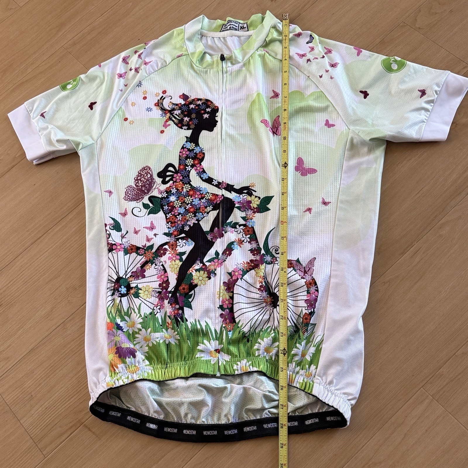 WOMENS CYCLING BIKING BREATHABLE QUICK DRY JERSEY SILICONE BAND ON HEM SIZE XL