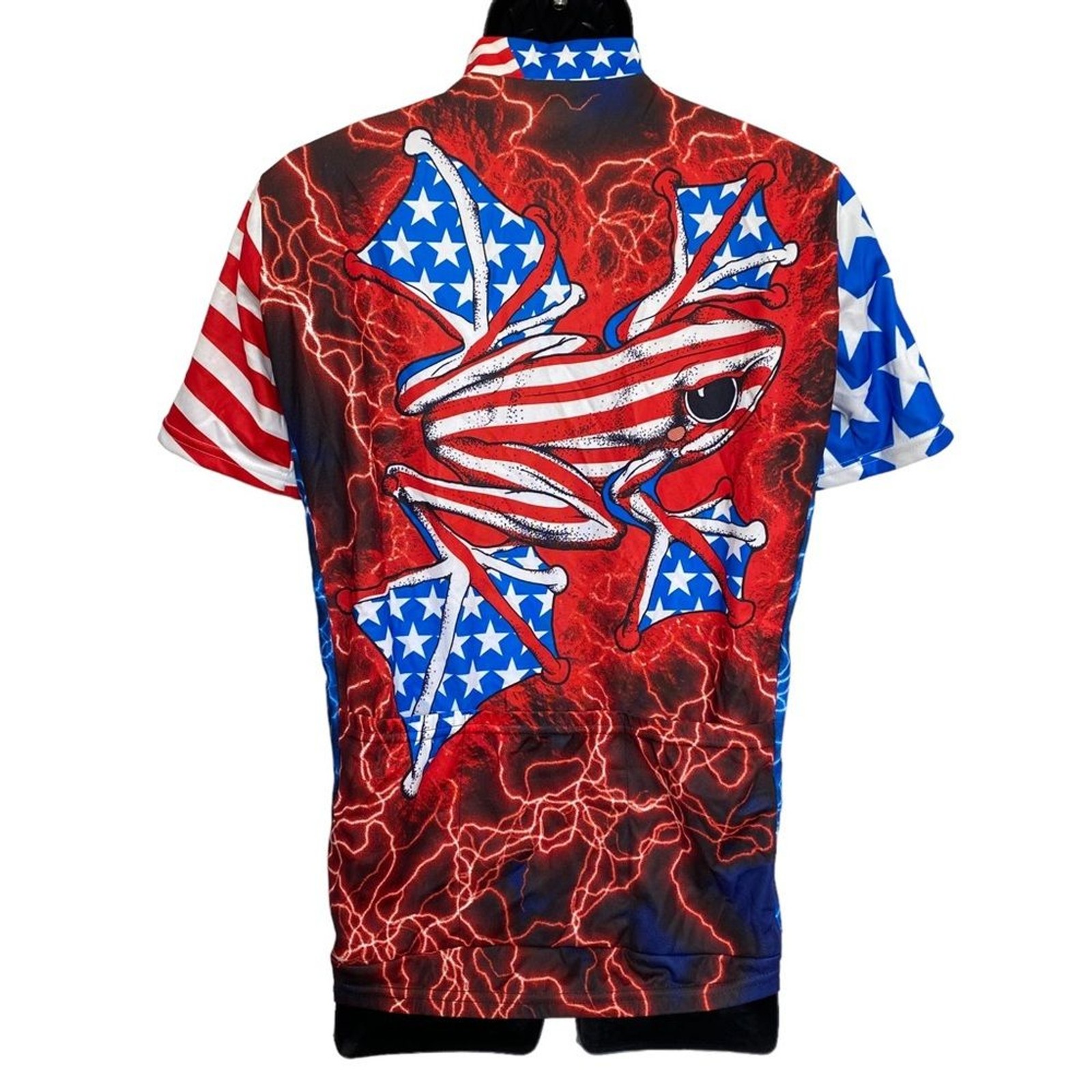 Primal Wear American Flyer Cycling Jersey Frog USA Stars & Stripes Sz M