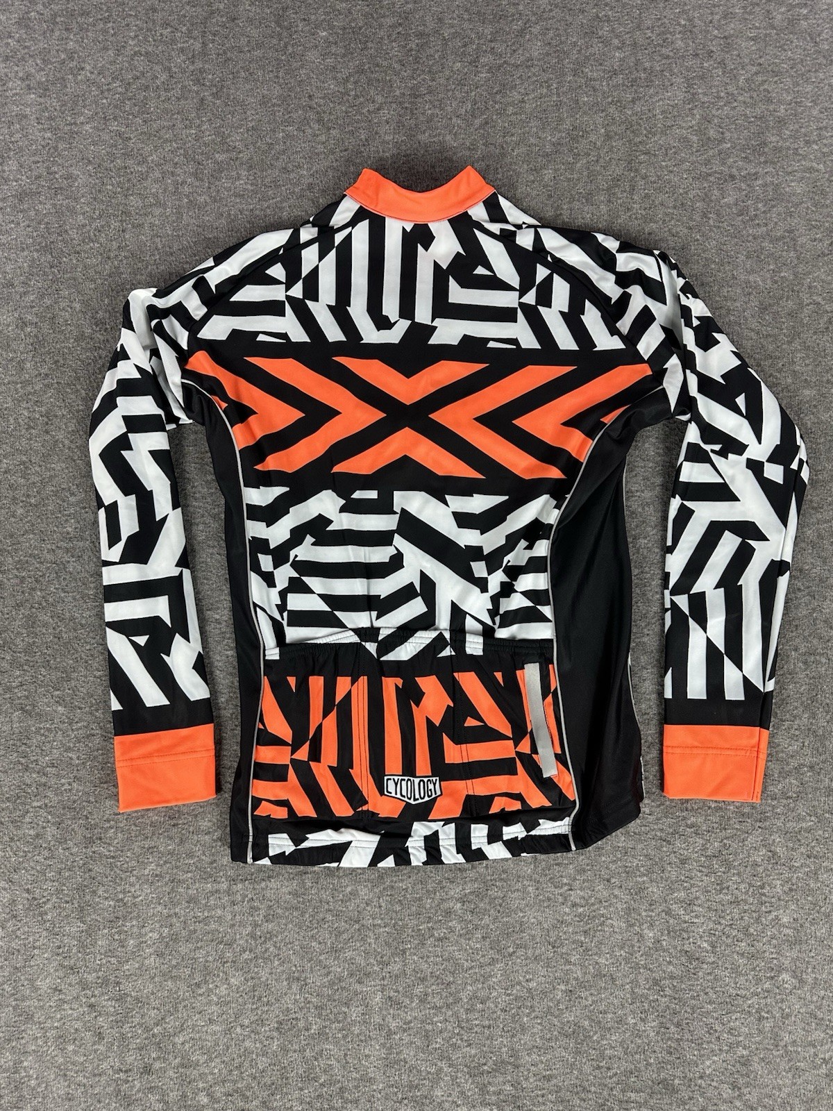 Cycology Cycling Jersey Mens Medium Orange Summit Summer Long Sleeve