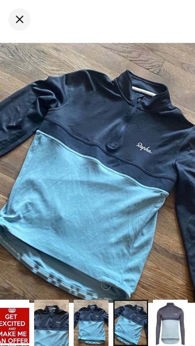 Rapha Long Sleeve Wool Blend Club Jersey Men’s Size XL Cycling Top