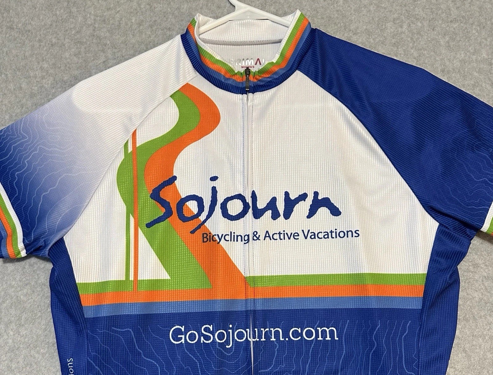 Primal Women’s Sojourn XL Full Zip Up Multi Color Pockets Bile Cycling Jersey