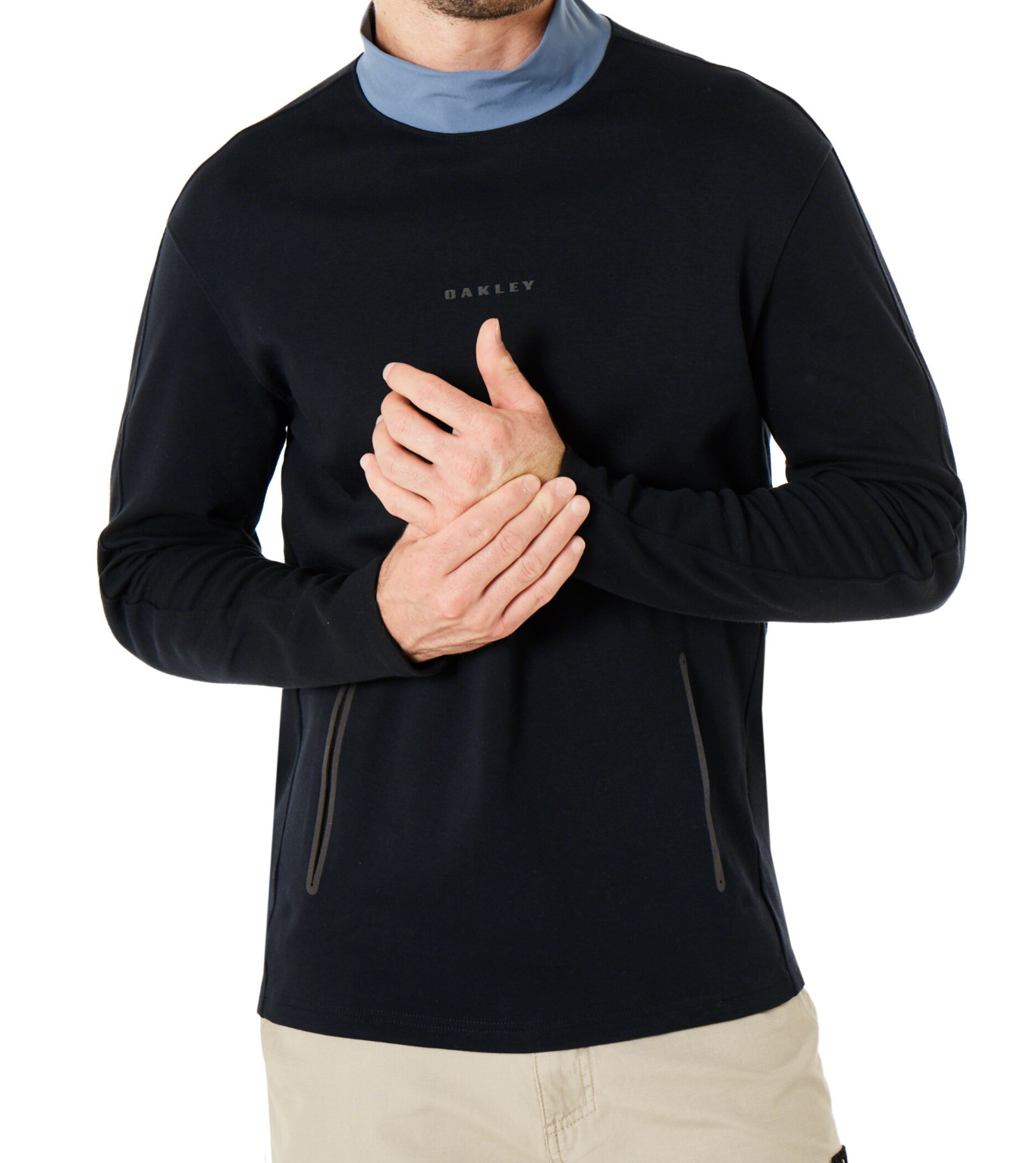 Oakley Cycling Collar Utility Long Sleeve Tee Shirt in Black Size S BNWT $70