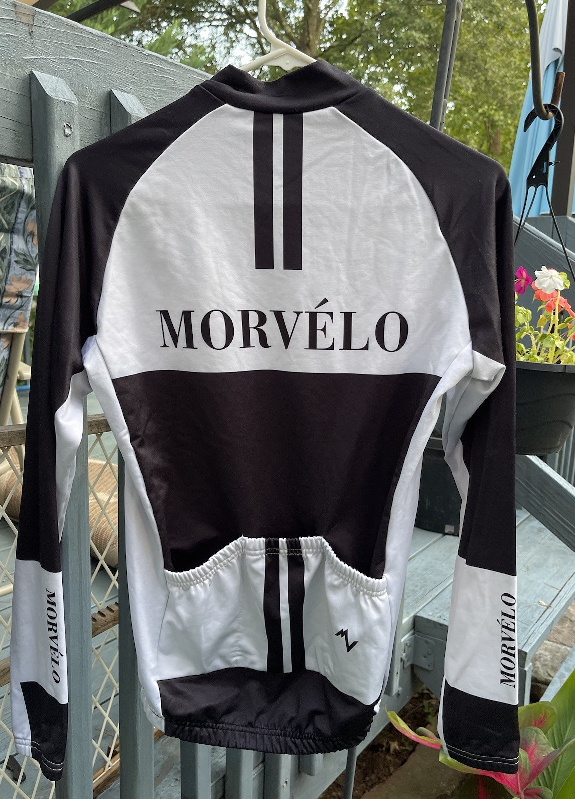 Men’s Morvelo cycling long sleeve full zip with 3 back pockets, thermal layer, S