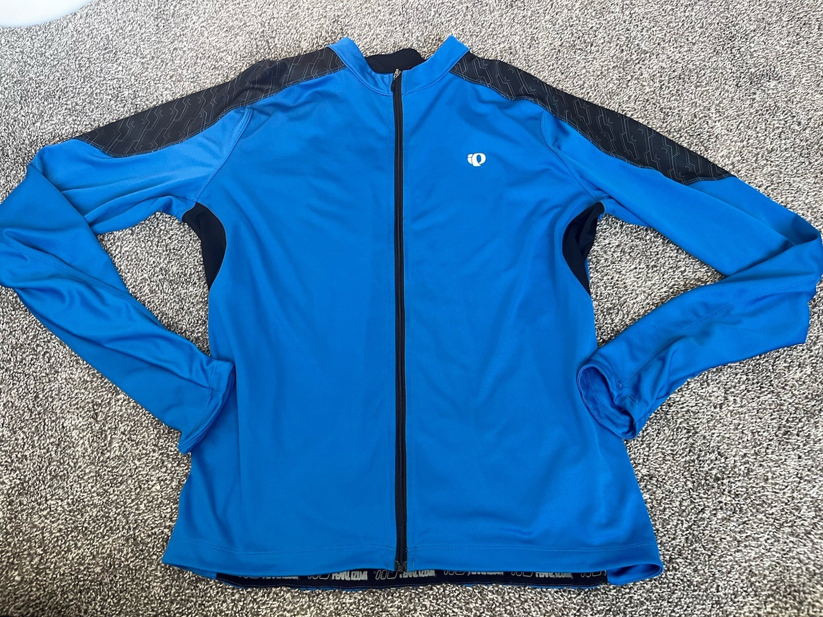 Pearl Izumi Full Zip Jacket Lightweight Mens Size XL Cycling Blue Back Pocket RR