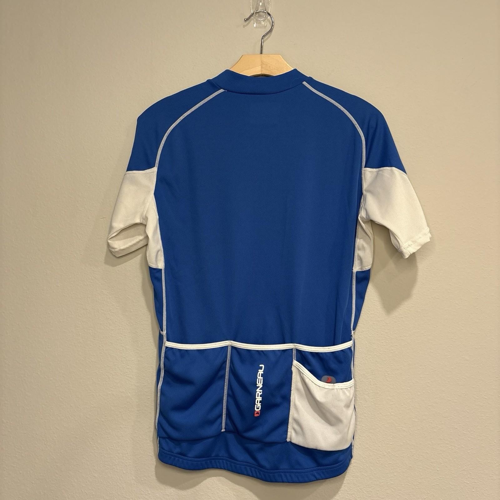 Louis Garneau Cycling Jersey M/L Blue Full Zip Men’s Adult