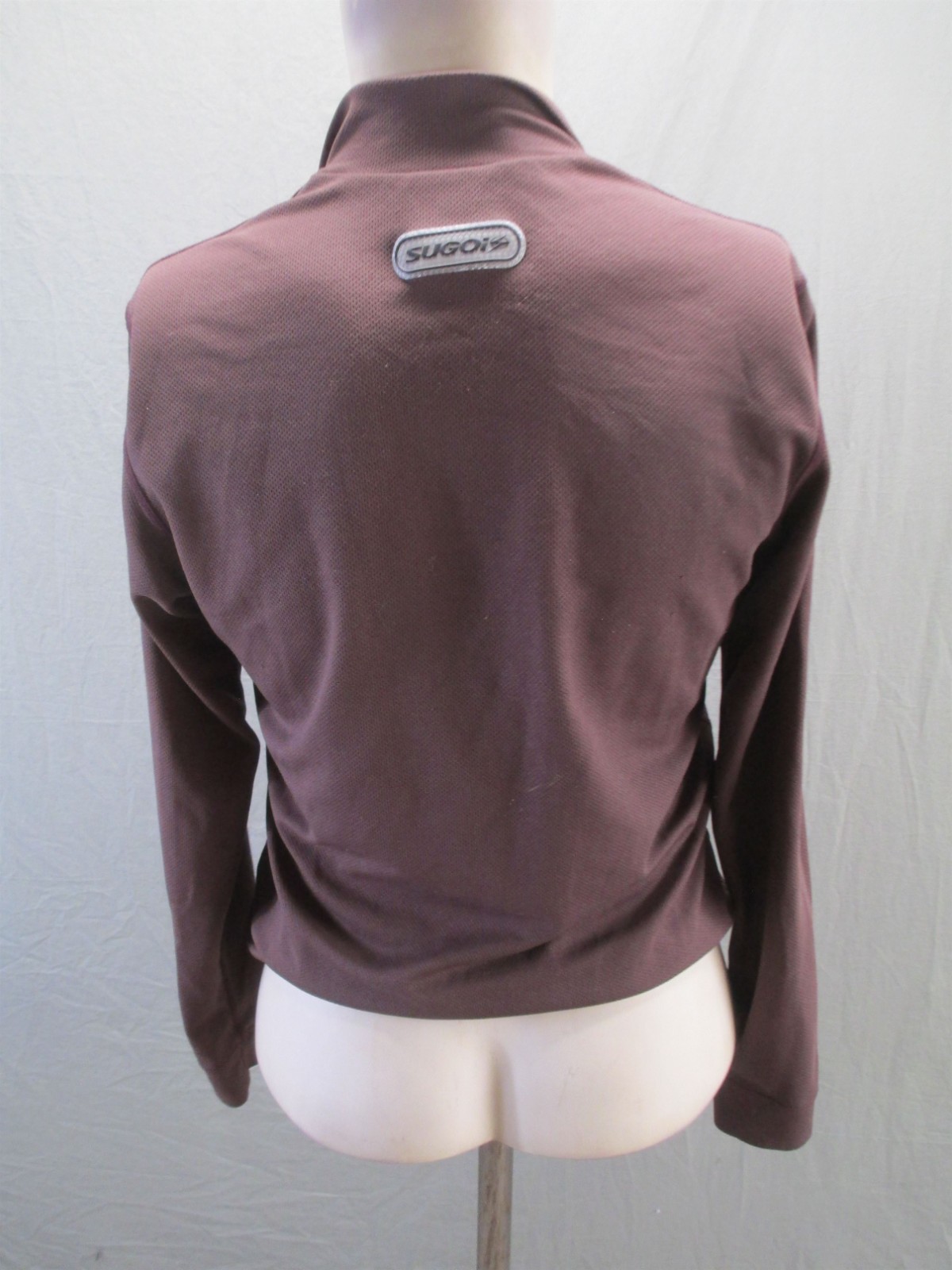 Sugoi Size S Womens Brown Cycling 1/2 Zip Long Sleeve Stretch Crop Pull Over 552