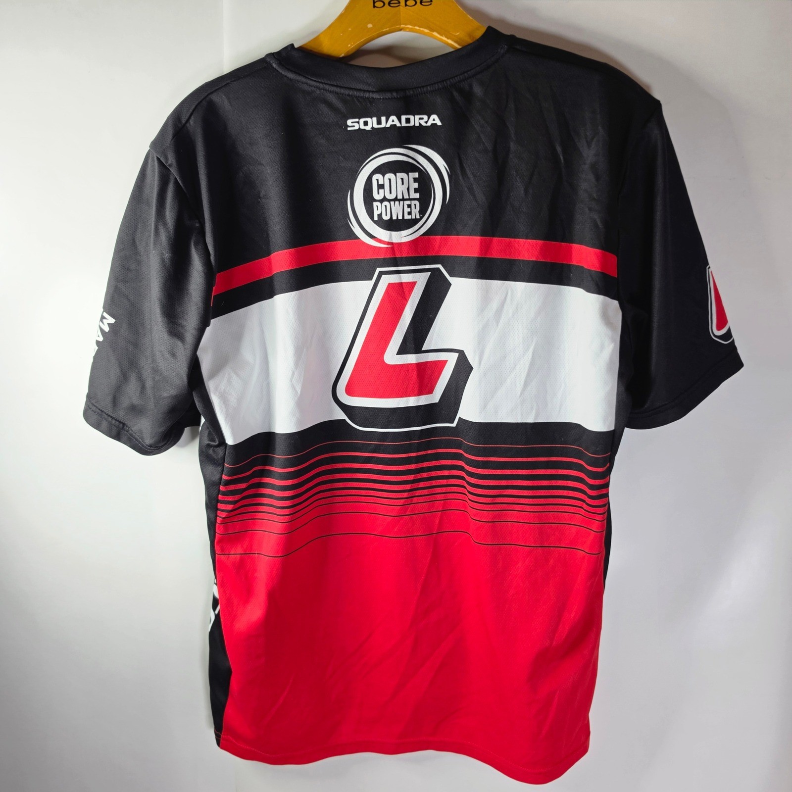 Squadra Fleet Feet Sports Cycling Jersey Mens Medium Red Black On Ur Left Bike