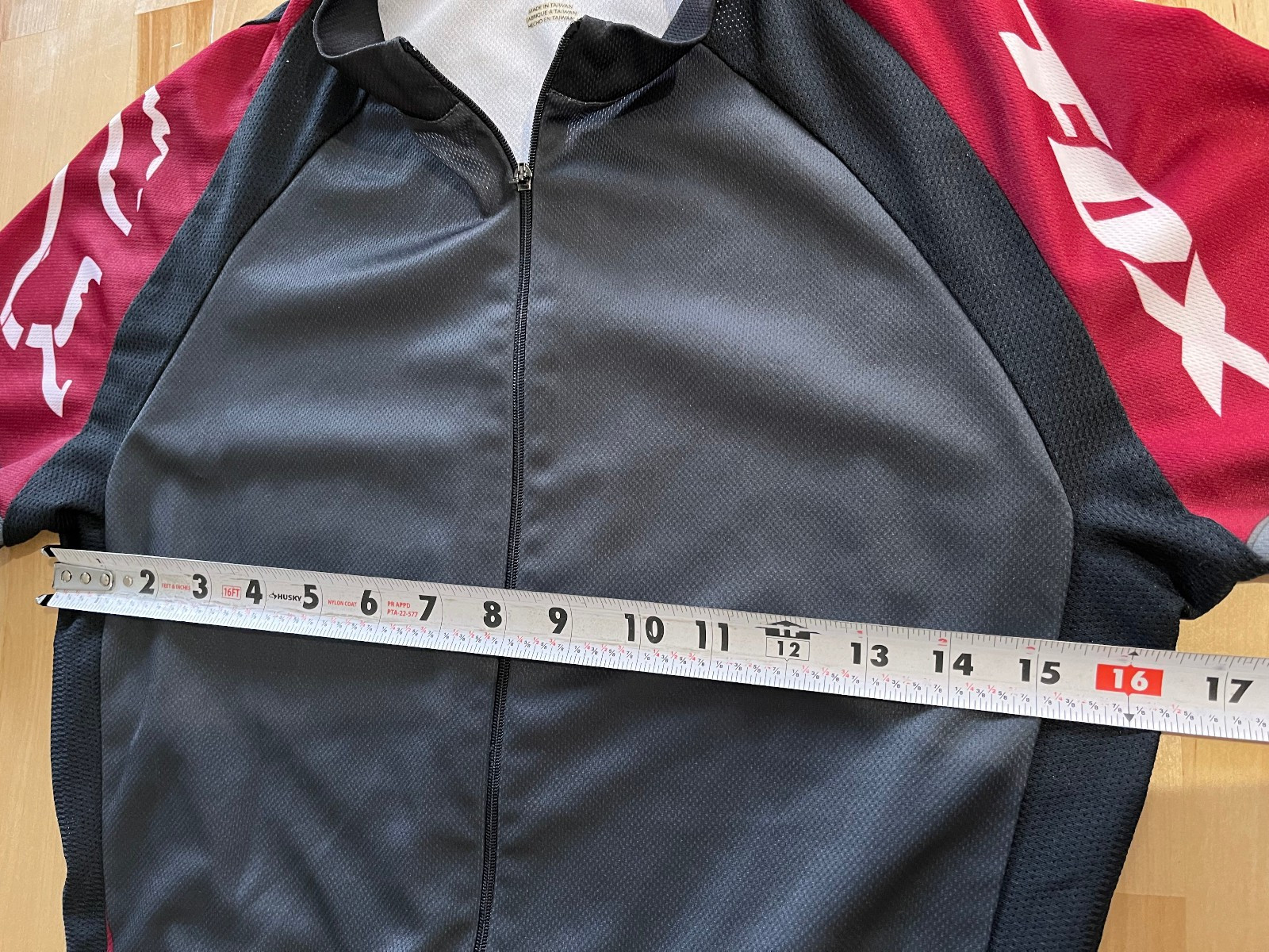 Fox Racing Men’s Sz S Gray/Maroon Short Sleeve Full Zip Cycling Jersey