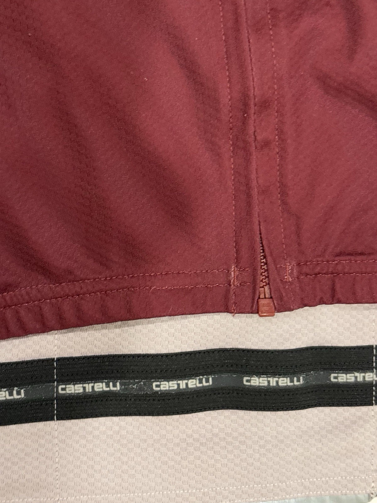 Castelli Maroon Silver Mens 2XL Ultralight Cycling Jersey Stretch Breathe