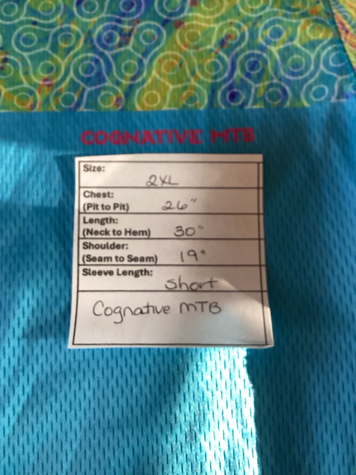 Cognative MTB Shirt Men 2XL Performance Polyester Biking Cycling Quick Dry Tee