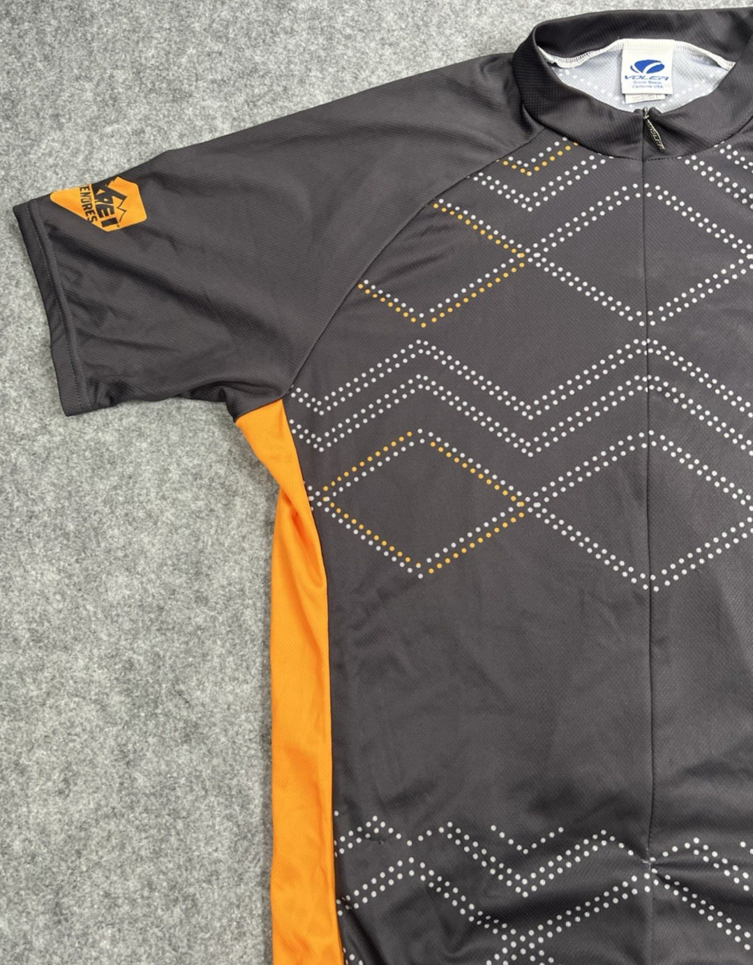 Voler REI Adventures Cycling Jersey Men’s XL 3/4 Zip Biking gray orange