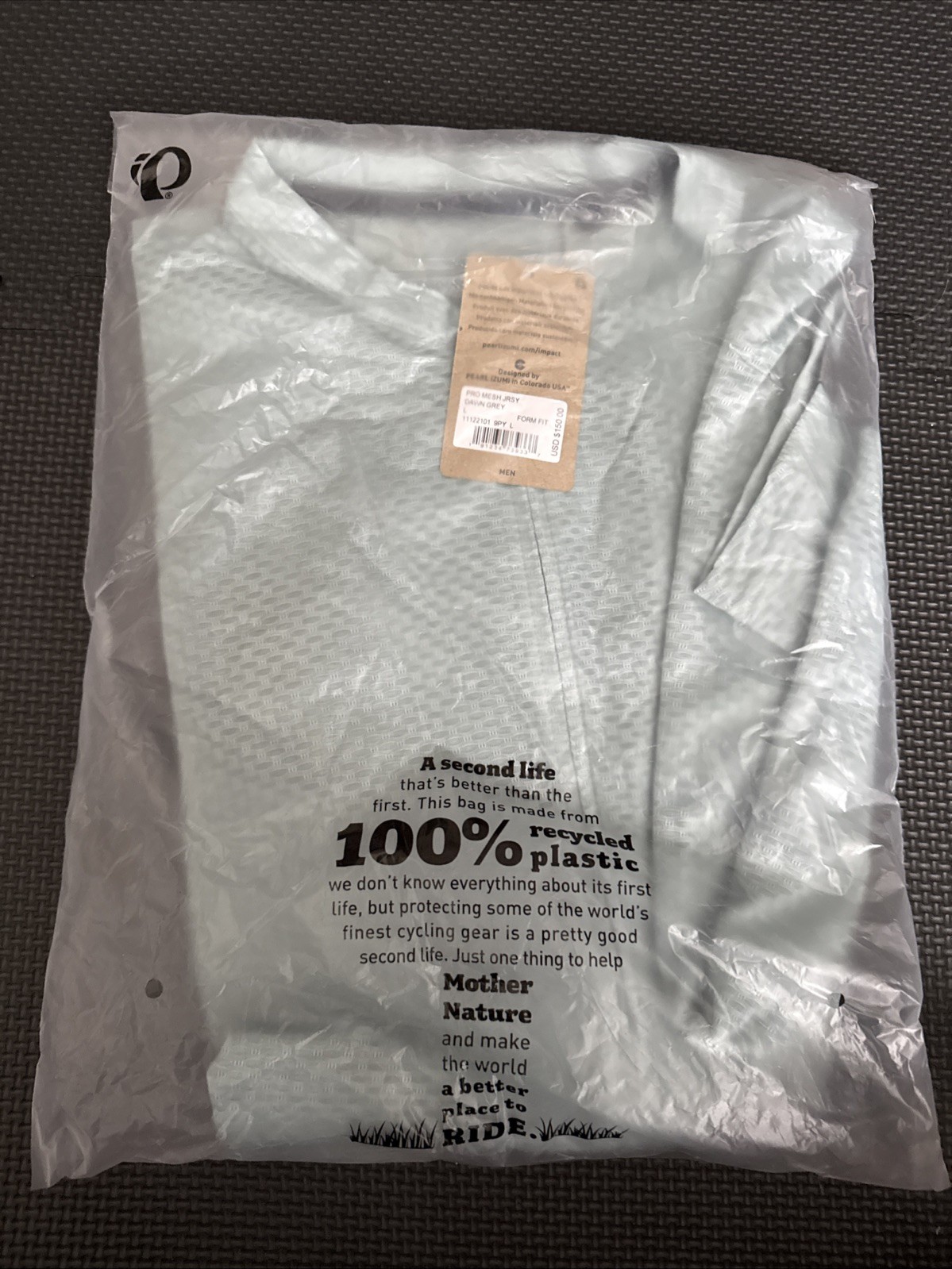 NEW! Pearl Izumi Pro Mesh Short Sleeve Road Cycling Jersey LARGE Dawn Grey