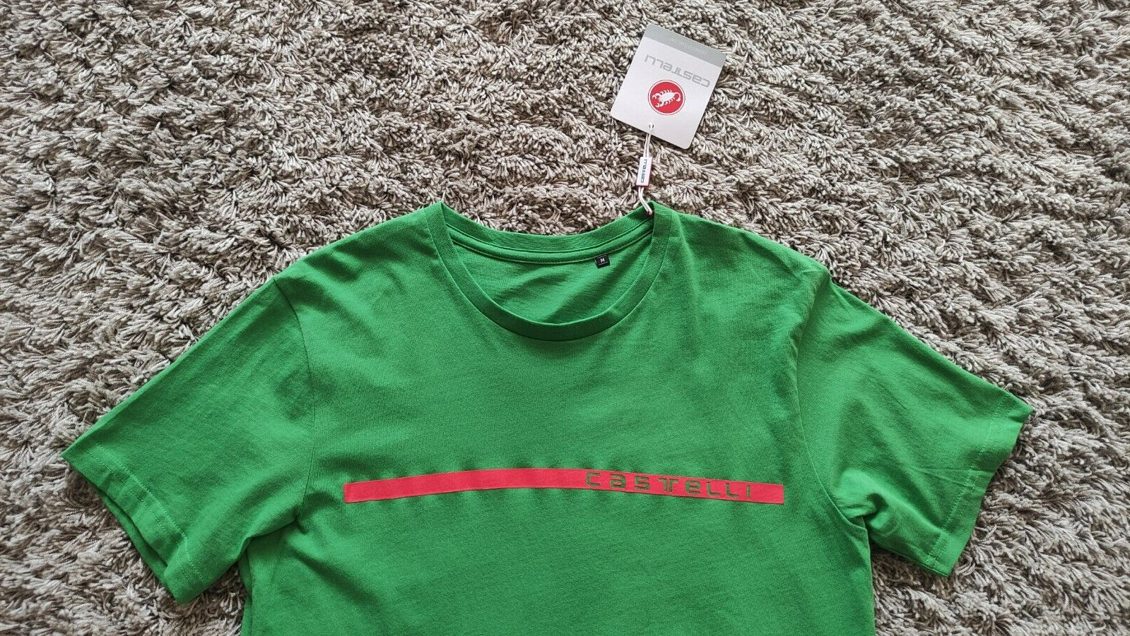 Castelli Ventaglio TEE Men’s Short Sleeve T-Shirt 100% Cotton,Green Size: M NEW!