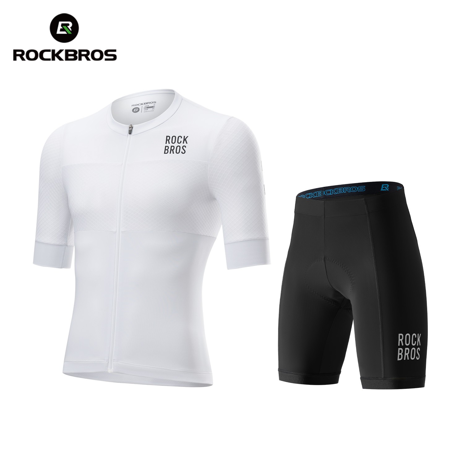 ROCKBROS Men Cycling Jersey Breathable Slim-Fit Short-Sleeve Jersey Quick-Drying