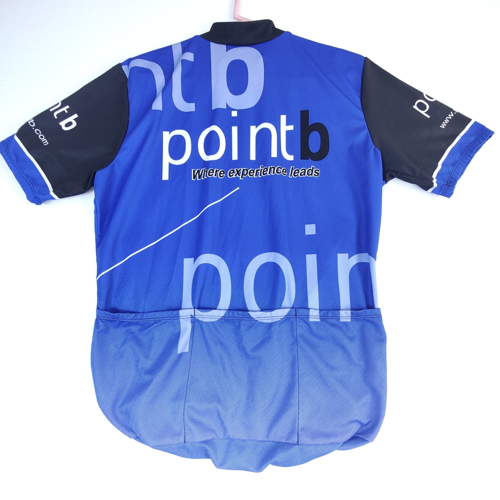 XL Cycling Shirt Point B Short Sleeve 3-Pocket Hot Shoppe Design Blue