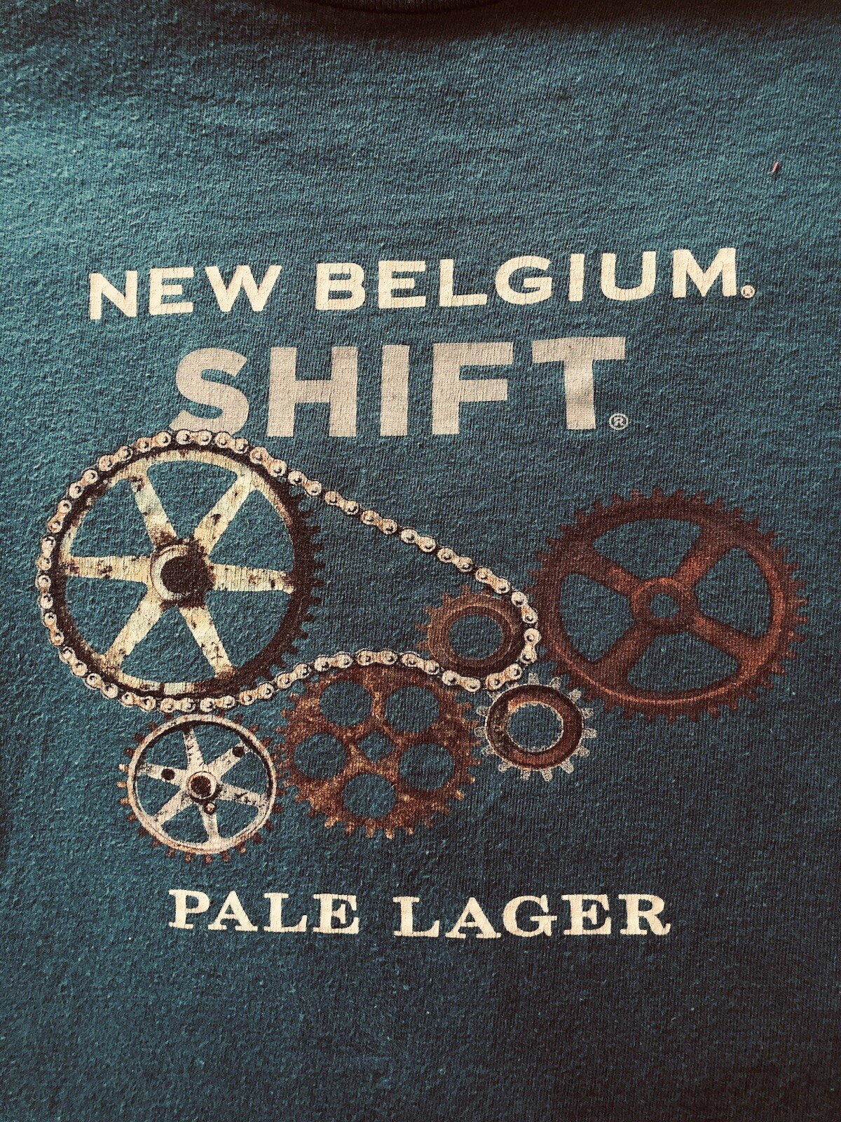 Sustainable Edition Blue T Shirt Cycling Beer Unisex 100% Organic Cotton S