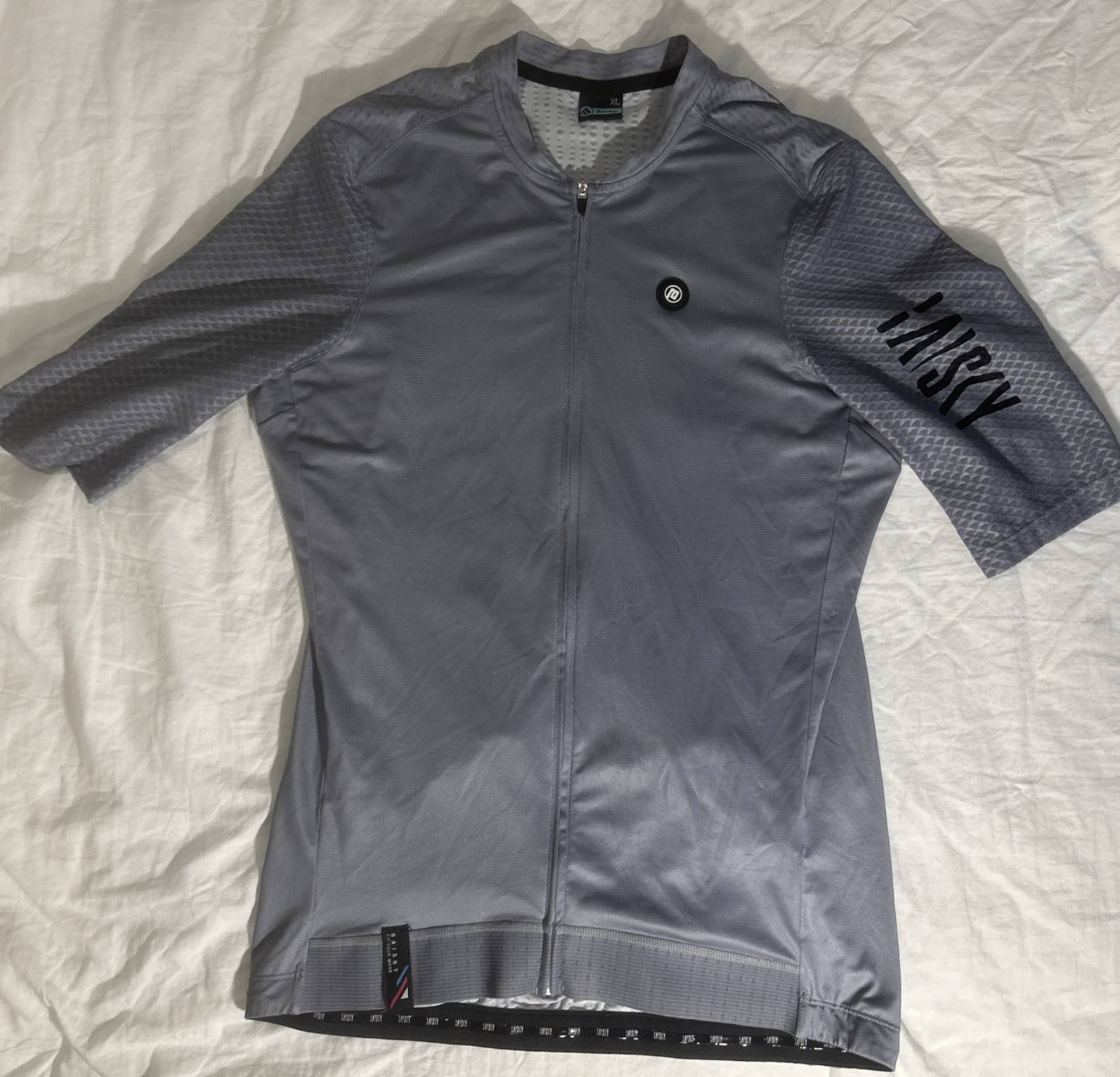 Baisky Cycling Jersey PURITY Lightweight Stretch Cycling Shirt Grey Size XL