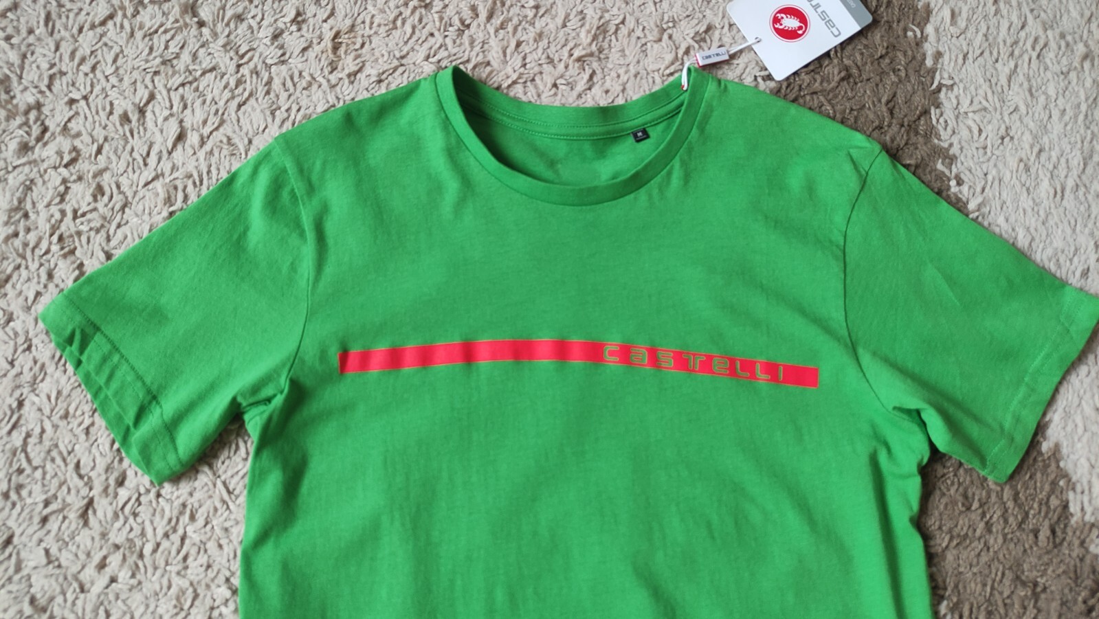 Castelli Ventaglio TEE Men’s Short Sleeve T-Shirt 100% Cotton,Green Size: M NEW!