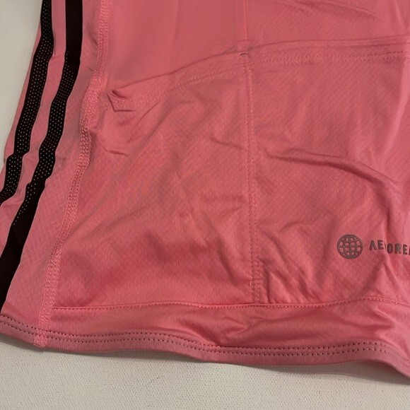 adidas women’s M Cycling Jersey shirt Pink full zip back pockets NWT $110
