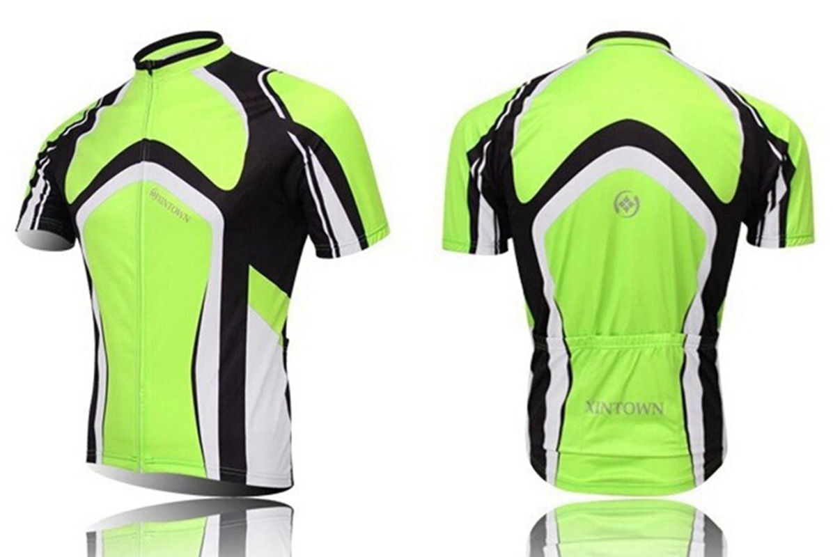 Mens Biking Jersey Short Sleeve Cycling Top Bike Bicycle Jersey Shirt Green Blue