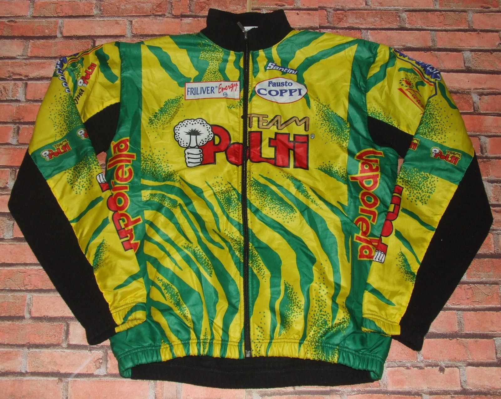 TEAM POLTI SANTINI Bike Jersey Jacket Cycling Fleece Synthetic Pile Size XXL