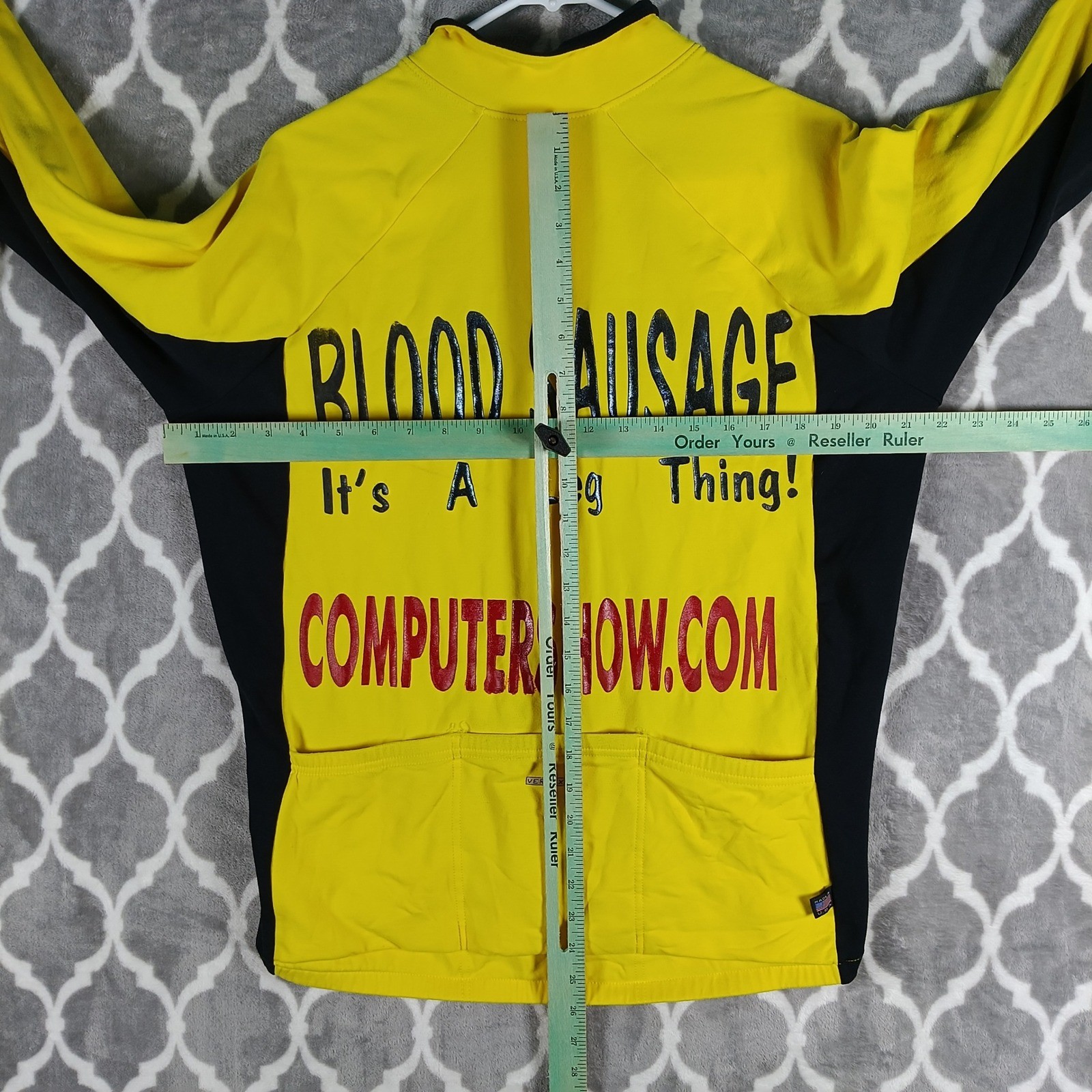Cannondale Cycling Jersey Mens XL Yellow Blood Sausage VTG