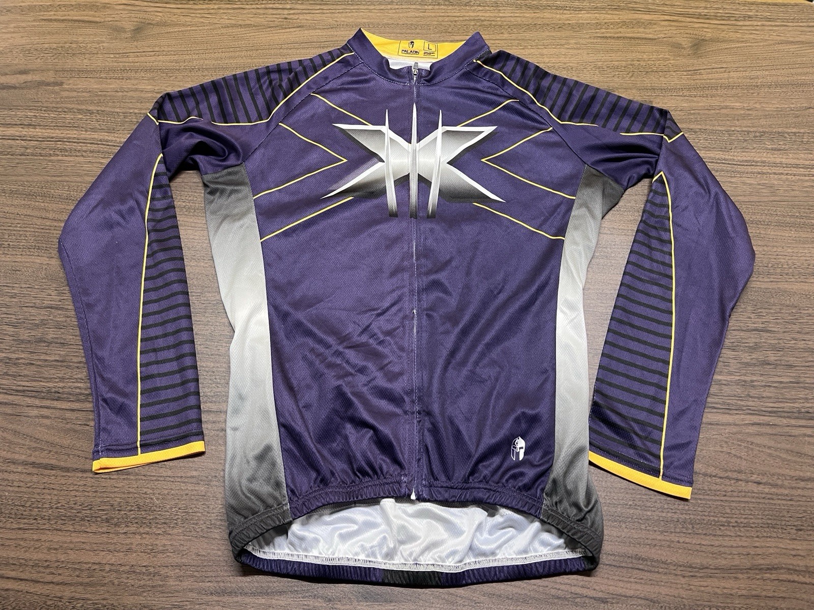 Wolverine (X-Men) Men’s Purple Long-Sleeve Full-Zip Cycling Paladin Jersey Large