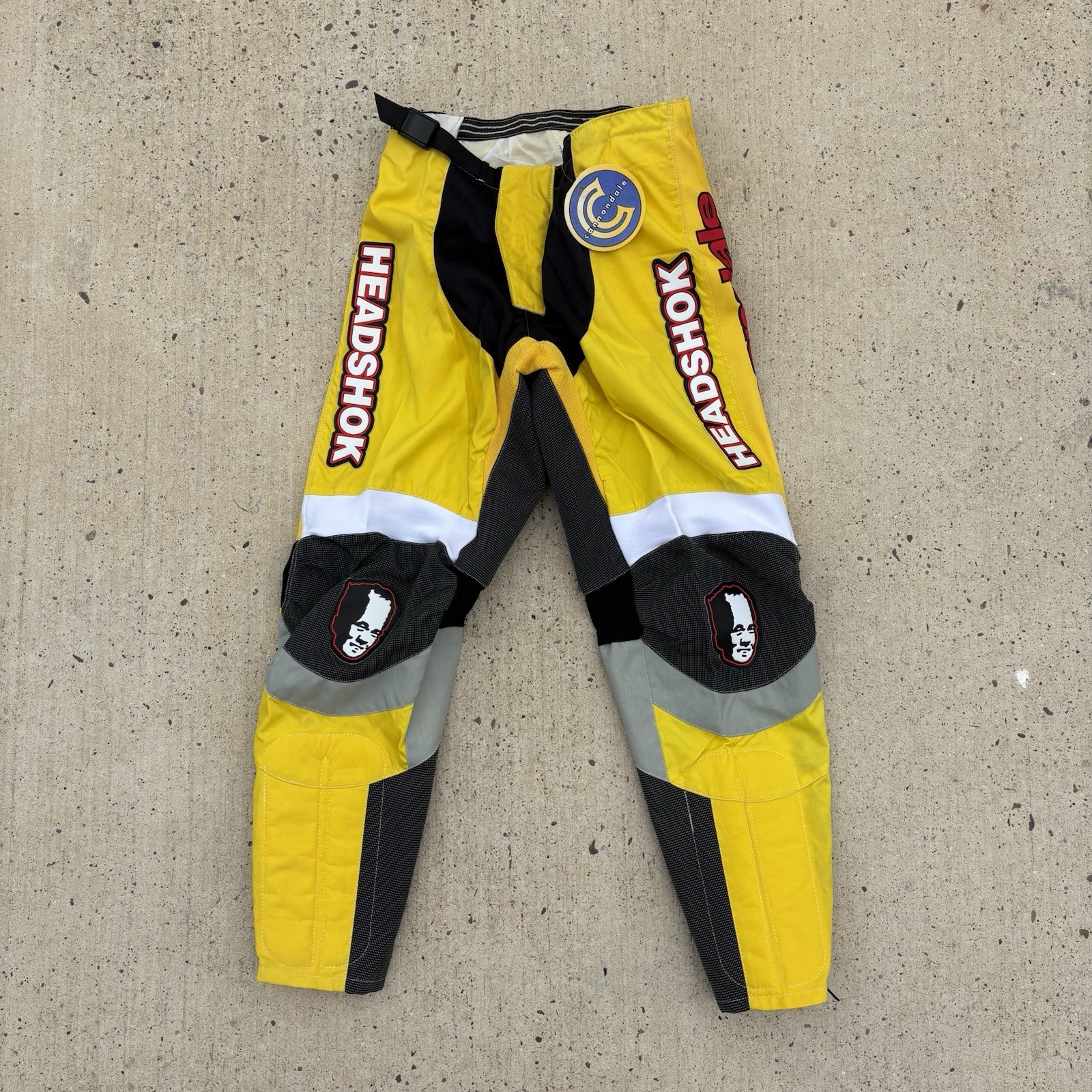 VTG NOS Cannondale HeadShok BMX Racing Pants 90s Volvo Team Yellow Size G1N