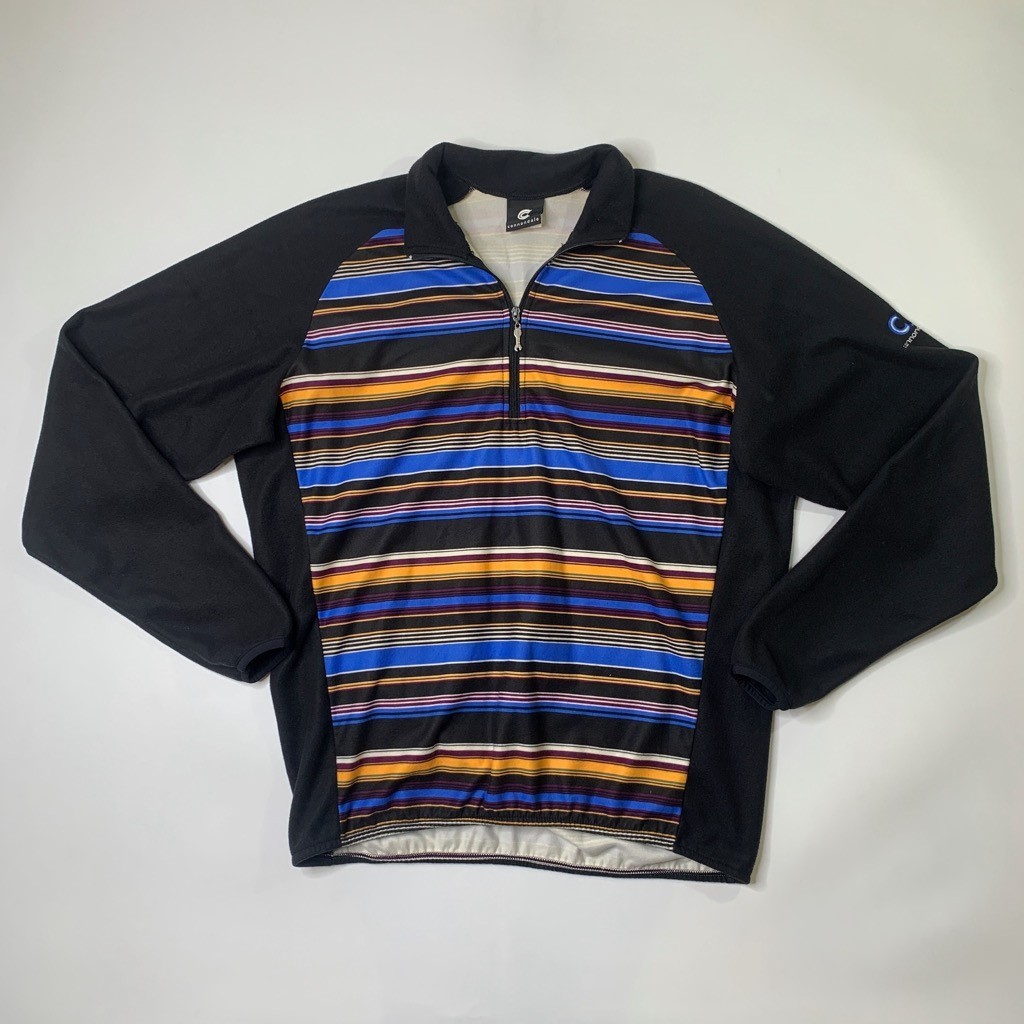 Vintage Cannondale Cycling Jersey Mens XL Long Sleeve Fleece Cold Weather Riding
