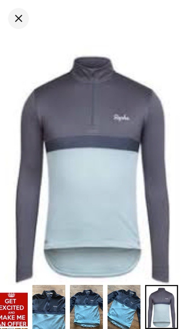 Rapha Long Sleeve Wool Blend Club Jersey Men’s Size XL Cycling Top