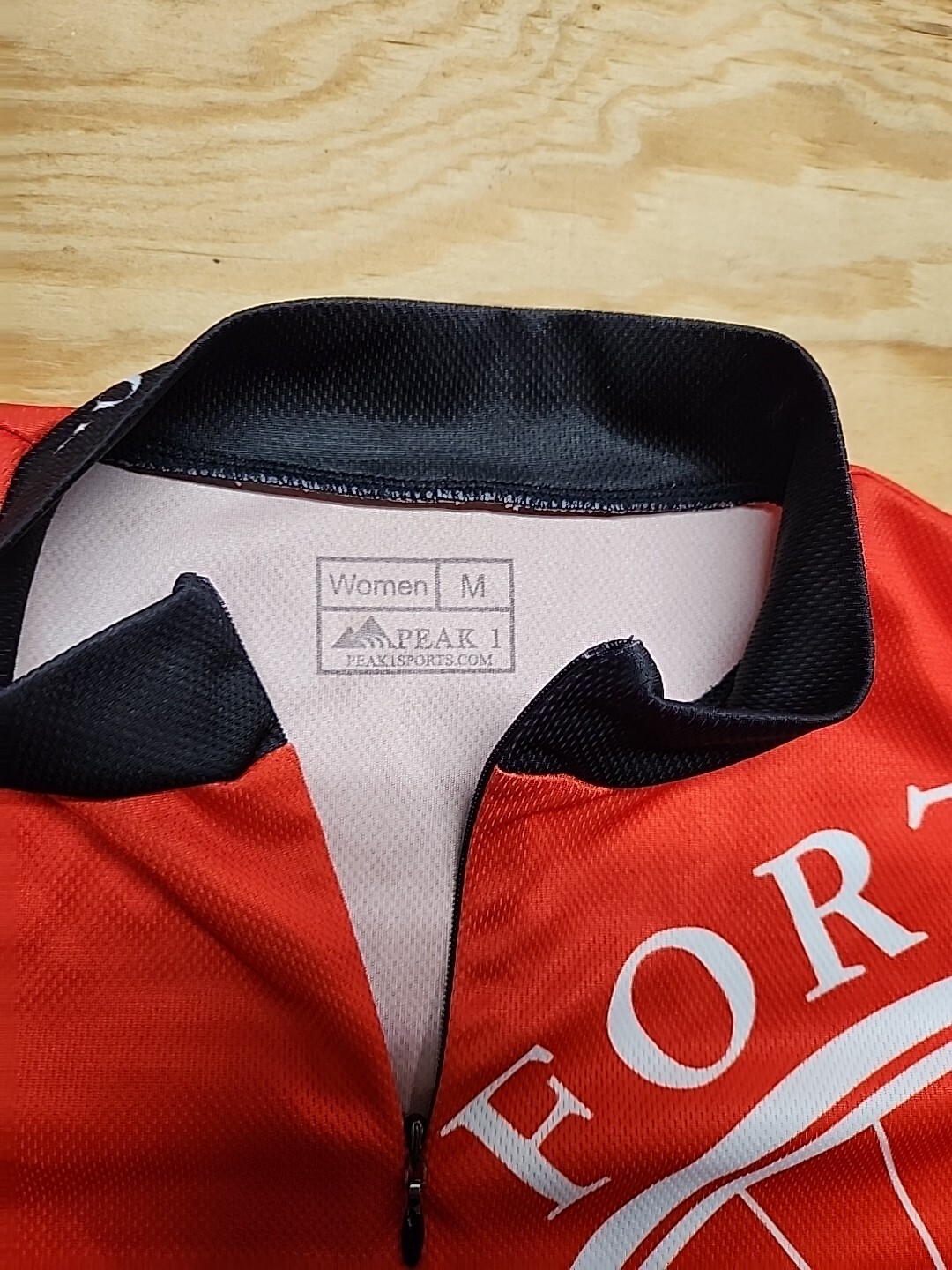 Peak 1 Sports Fort Worth Cycling Logo 1/2 Zip Bike Jersey Womens Medium