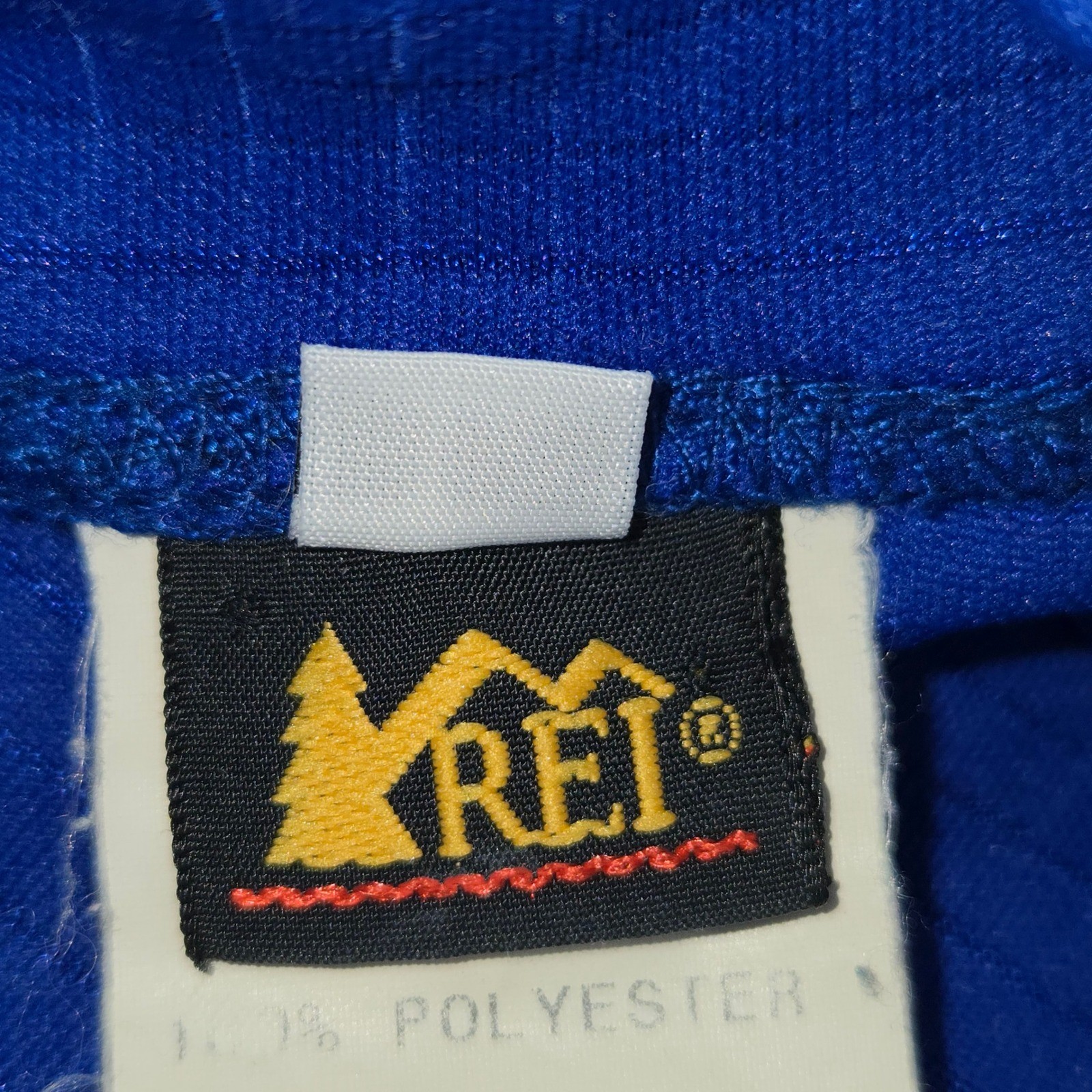 REI Cycling Jersey Mens Large Blue Short Sleeve Full Zip Pocket Bike Shirt Road