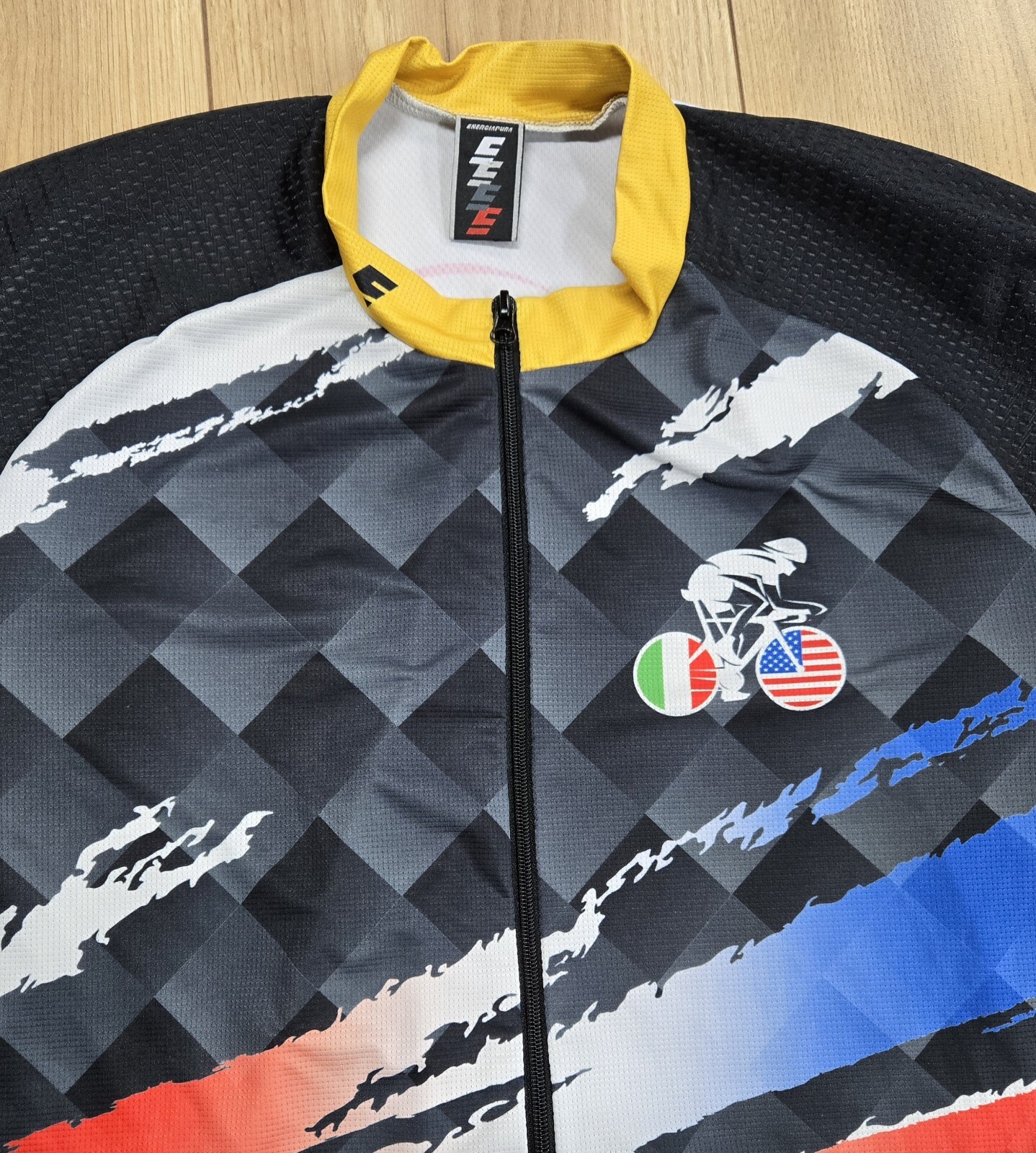 Energiapura Cycling Jersey Mens Sz XXL, “Army Outdoor Recreation”, Full Zipper