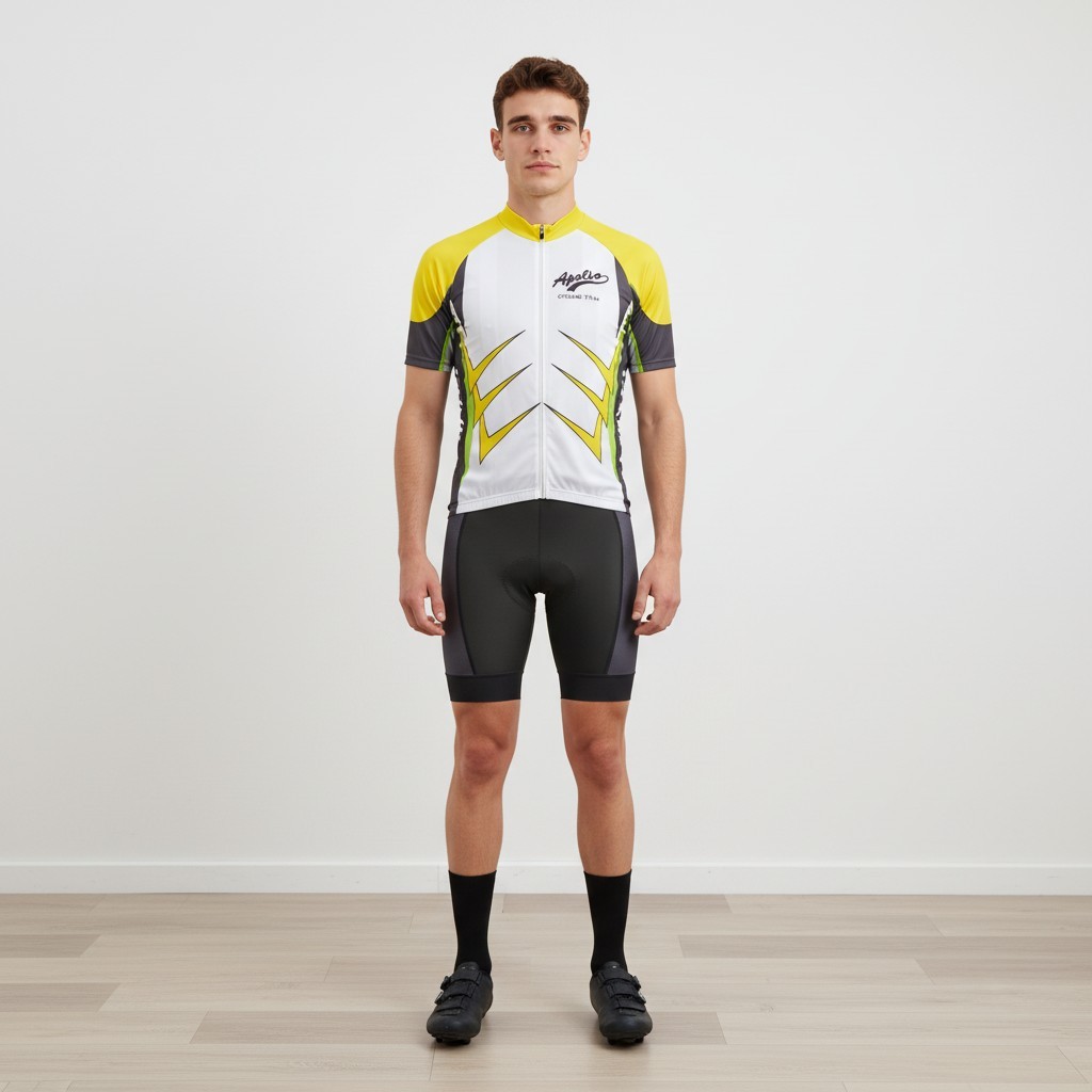 Jakroo Men Size Large Cycling Jersey Full Zip “Apollo Mechanical Contractors”
