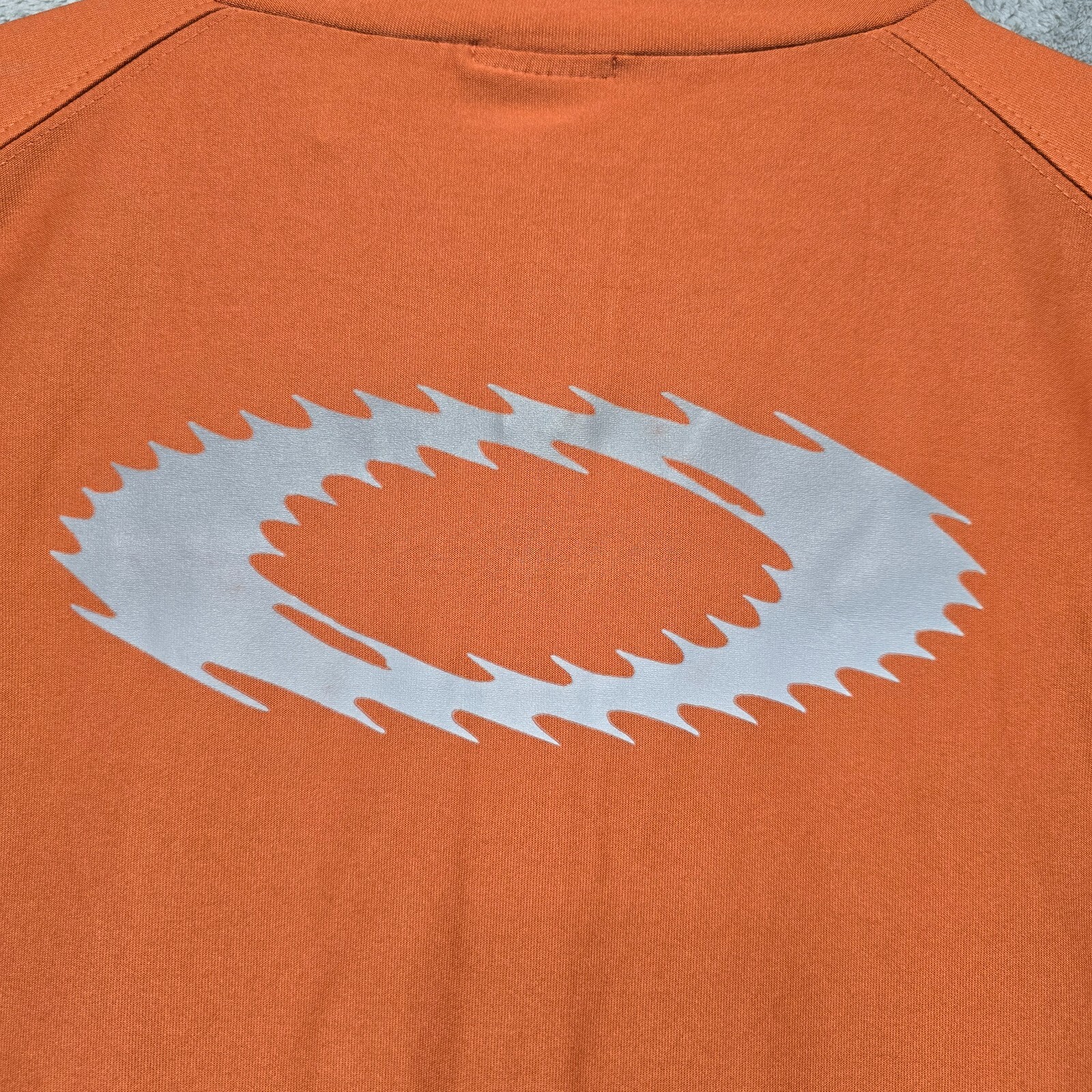 Oakley Software Mad Science Lab Mens Large Orange Cycling Jersey Shirt 1/2 Zip