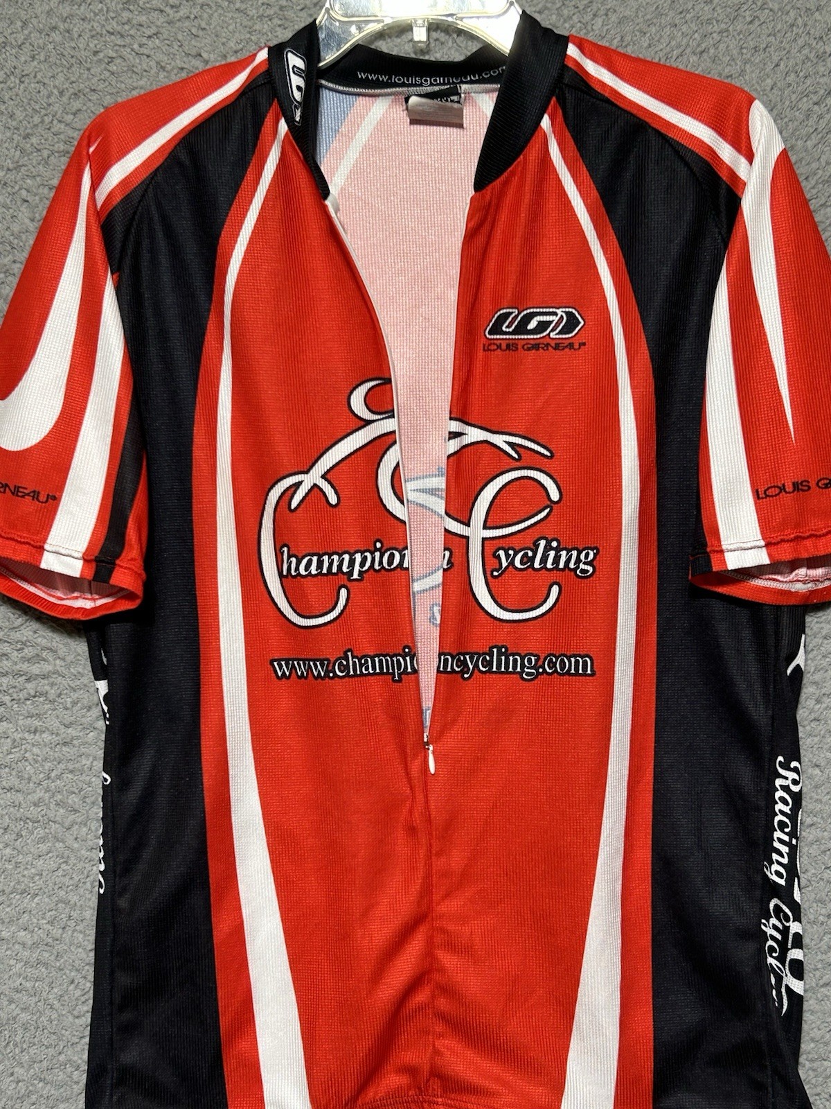 Louis Garneau Champion Cycling Jersey Mens XL Nike Cliff Bar Lemonds Racing
