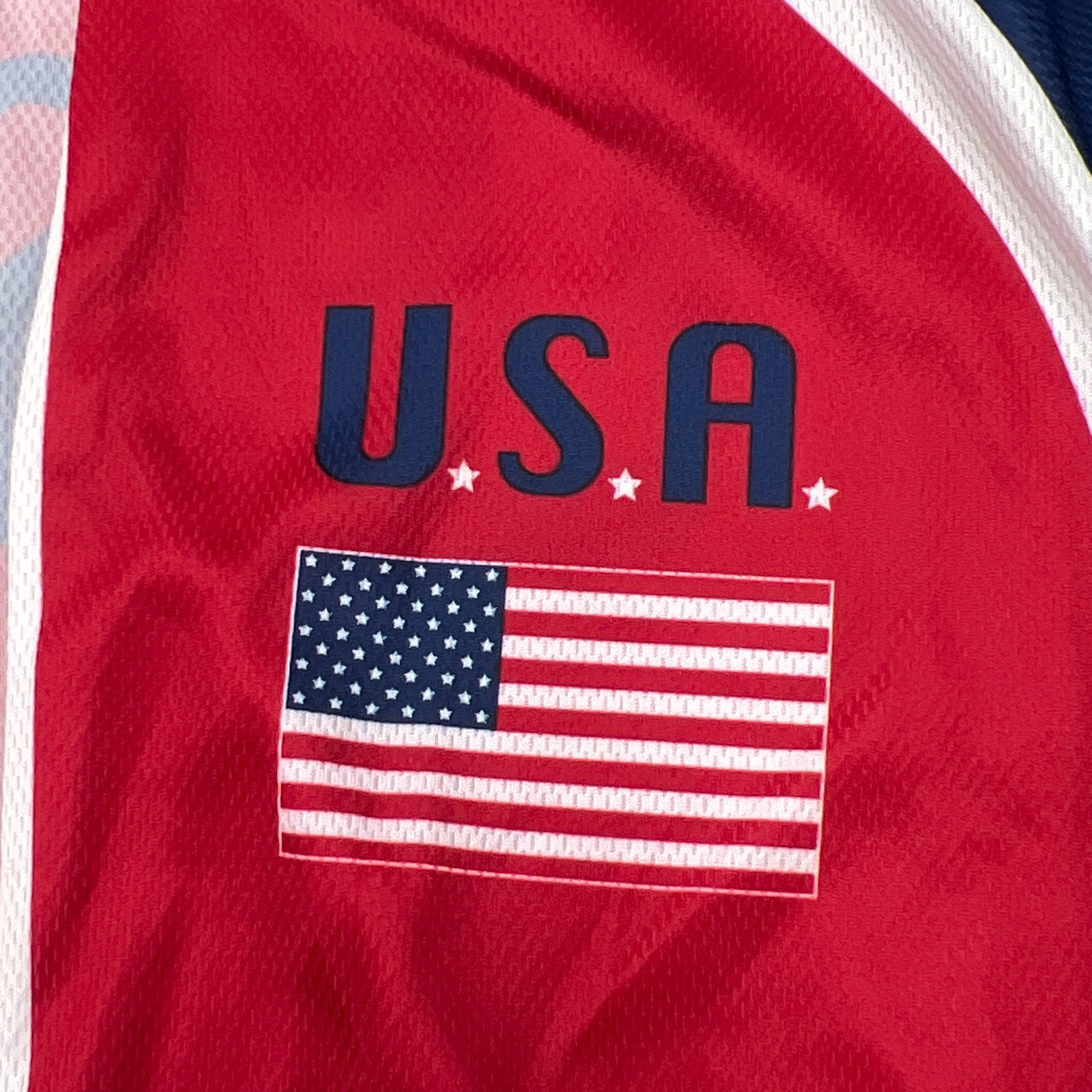 PERFORMANCE BIKE Cycling Jersey Shirt Mens M USA Team American Flag Patriotic