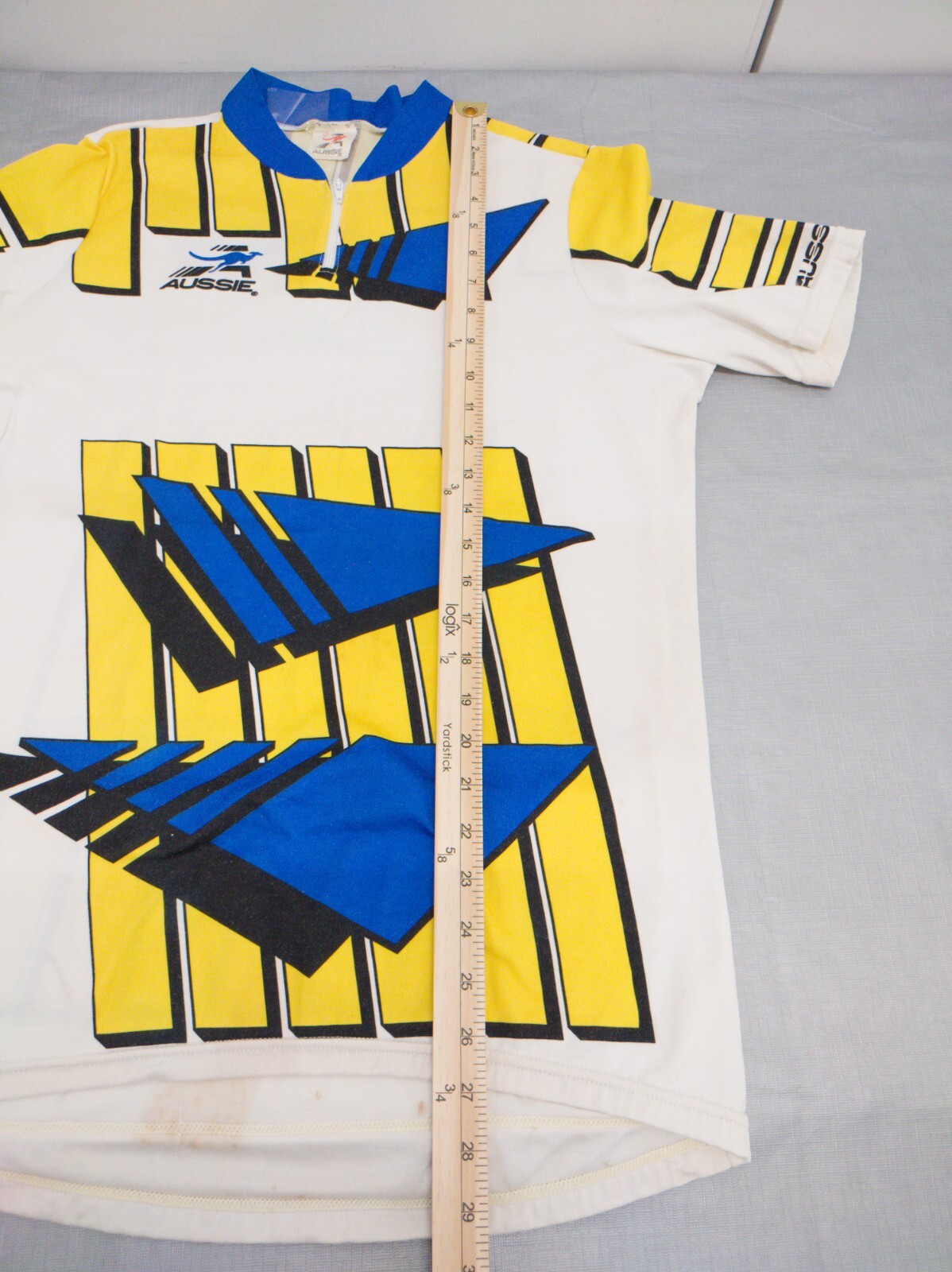 Cycling Jersey. Aussie White yellow blue. Size L