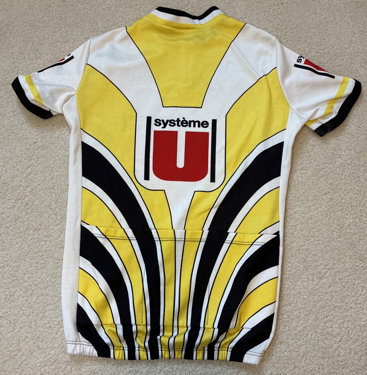 Mens 1980s Vintage Systeme U Cycling Jersey, Large 1989 Tour de France Fignon