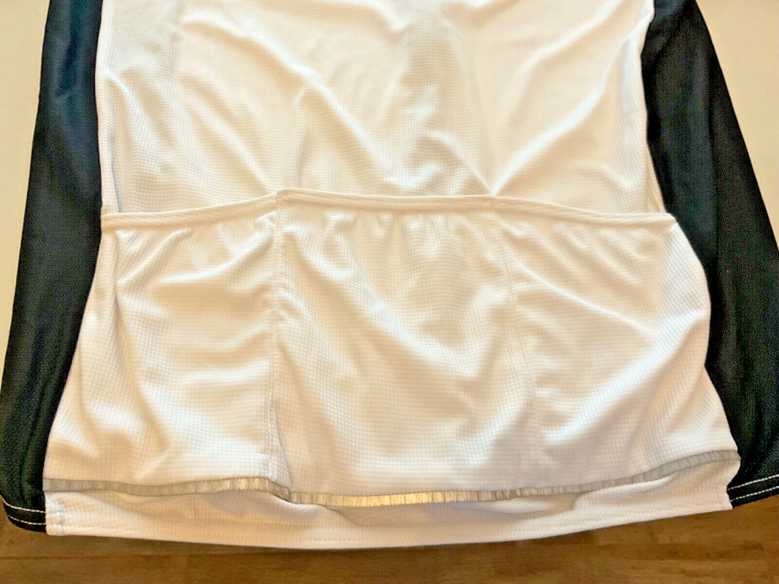 PERFORMANCE Ultra Cycling White Black Gray Full Zip SS Pockets Shirt Biking (L)
