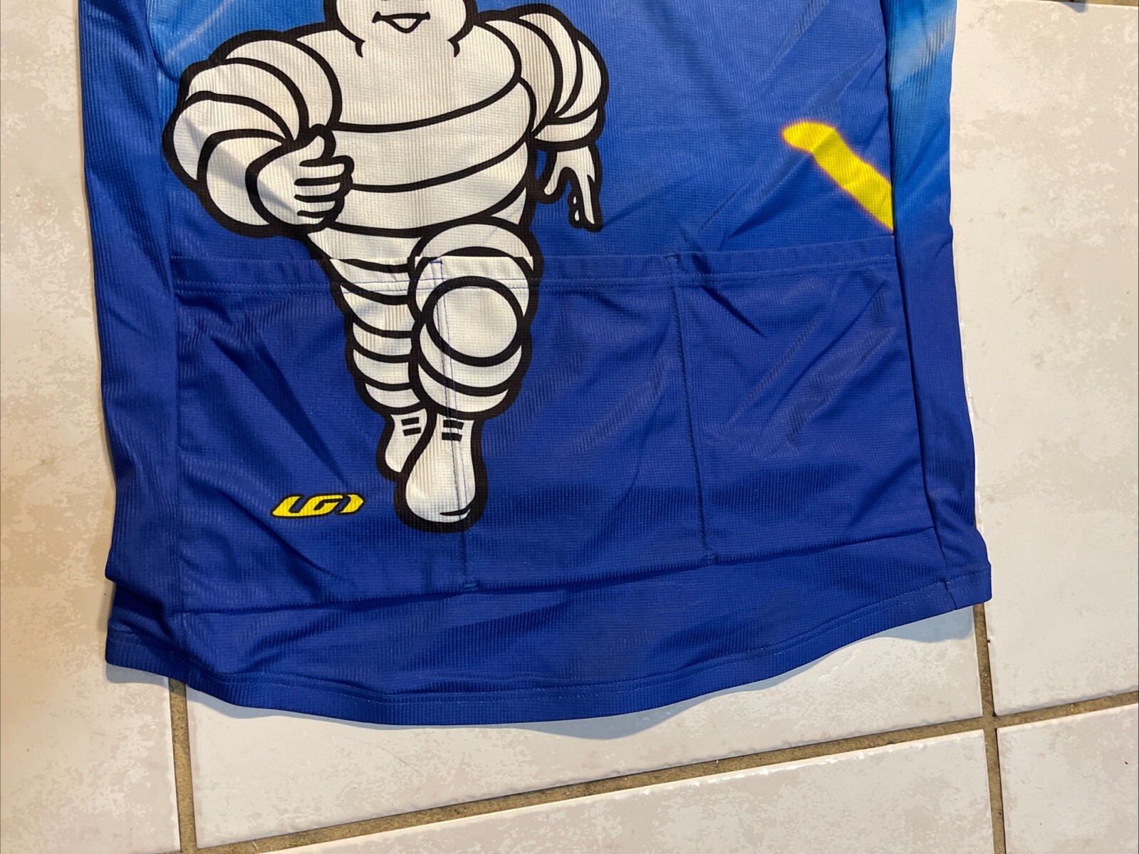 LOUIS GARNEAU Cycling Jersey Yellow and Blue Michelin Man Men’s XL