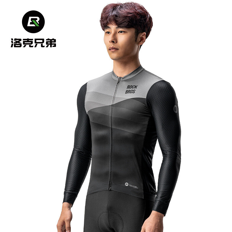 ROCKBROS Cycling Jersey Long Sleeve Top Sweat Wicking Cycling Sports Jersey
