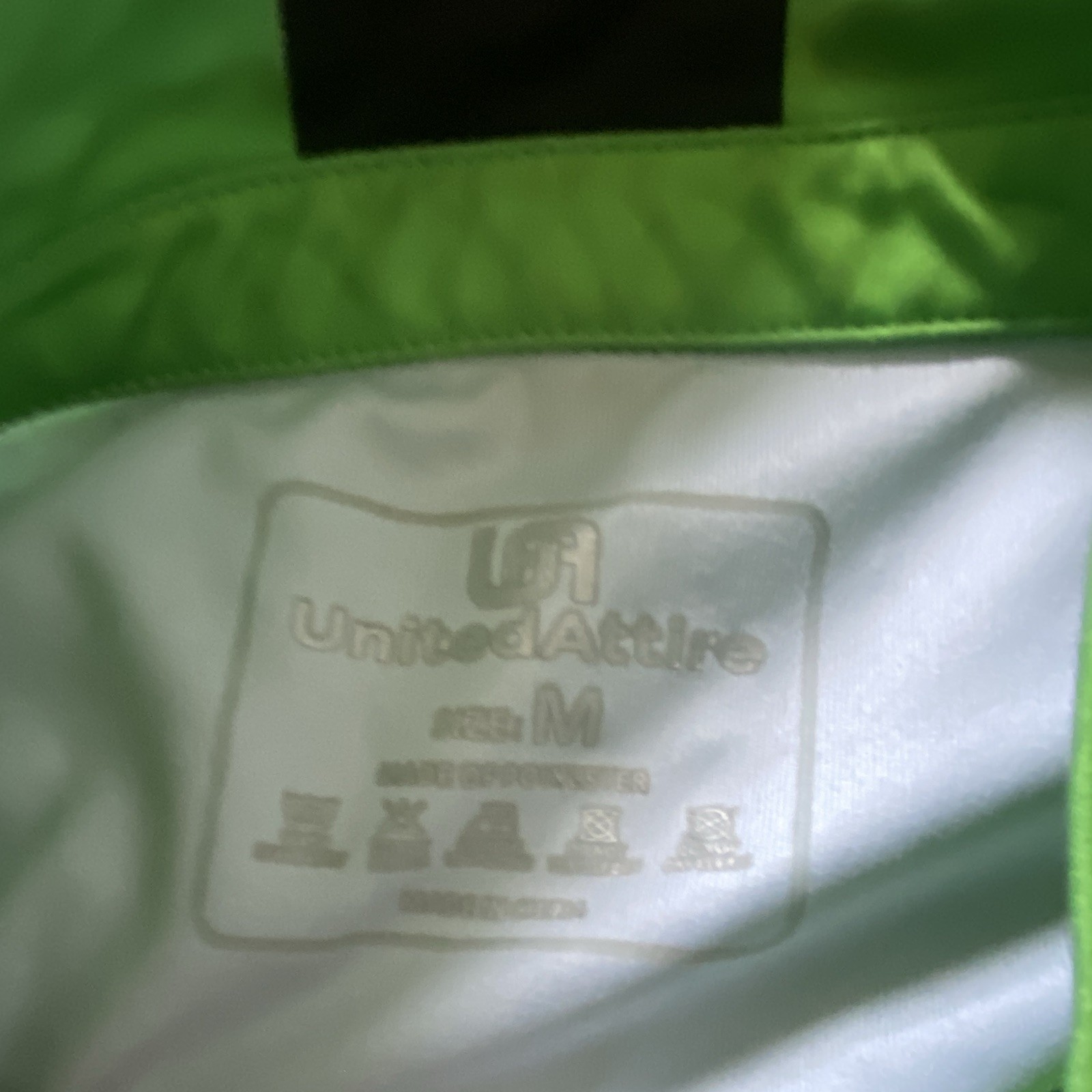 UnitedAttire Green/Black Cycling Jersey Short Sleeve Half Zip Mock Neck M