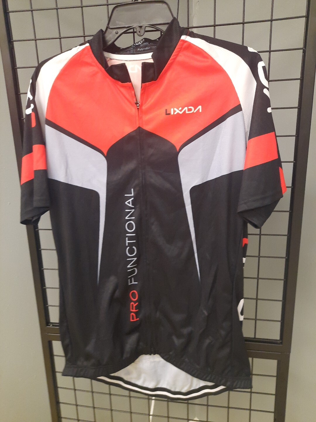 Lixada Cycling Jersey Men’s Size XL Pro Functional Multi Color Full Zip Jacket