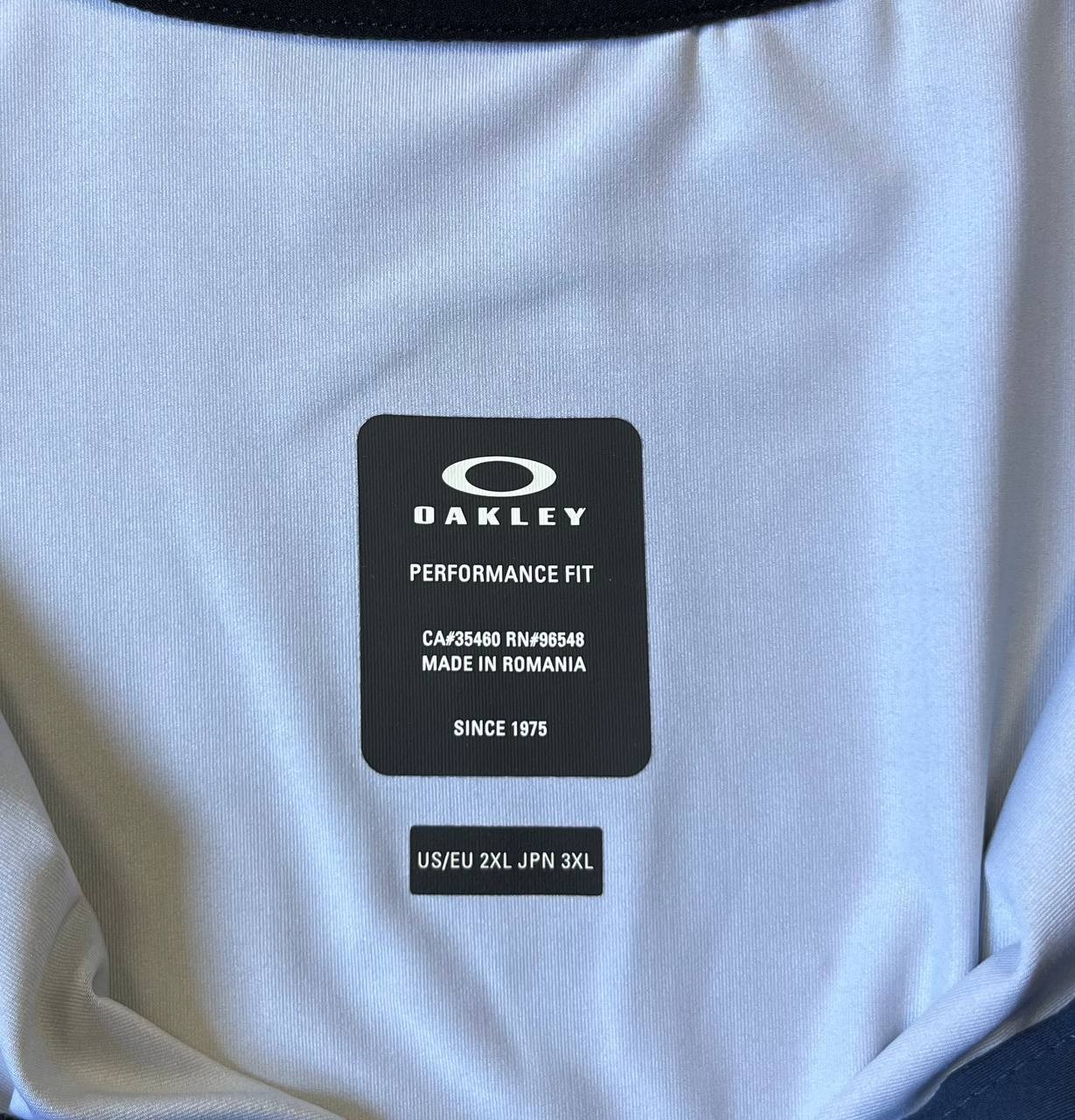 Oakley Performance Fit Cycling Jersey Full Zip Blue Men’s 2XL
